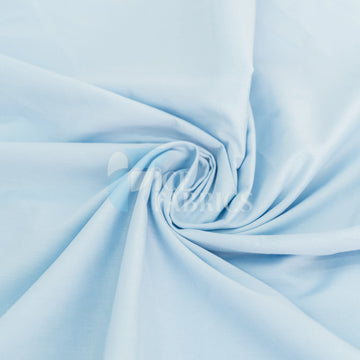 Light Blue Solid Soft Poly Cotton Fabric By The Yard