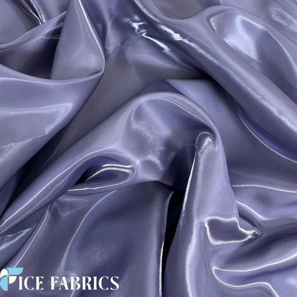 Lilac Reflective Liquid Crystal Silky Satin Fabric