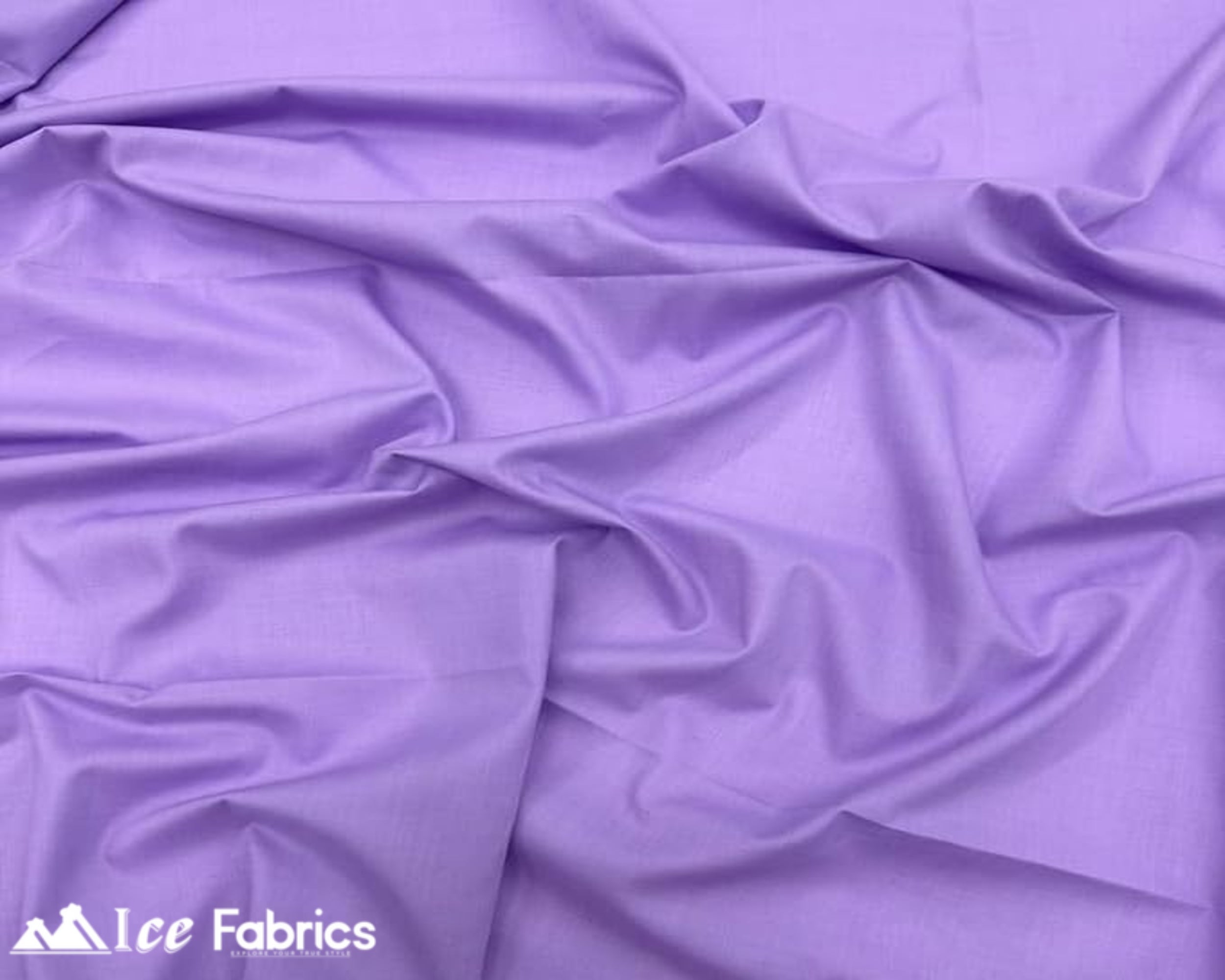 Lilac Broadcloth Polyester Cotton Fabric | Poly Cotton Fabric