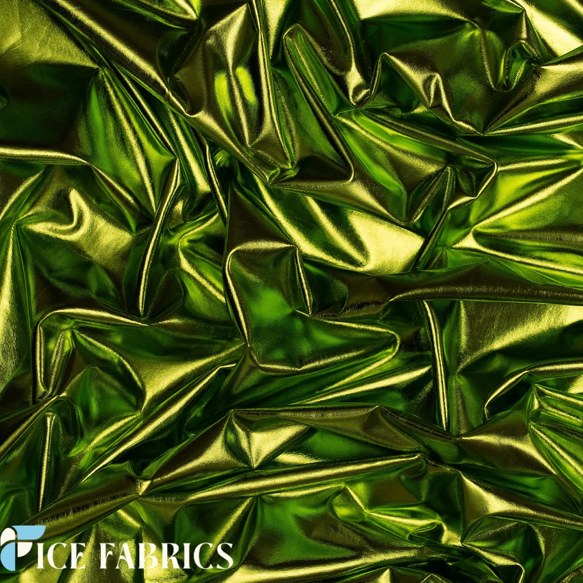Lime 4 Way Stretch Shiny Spandex Fabric  