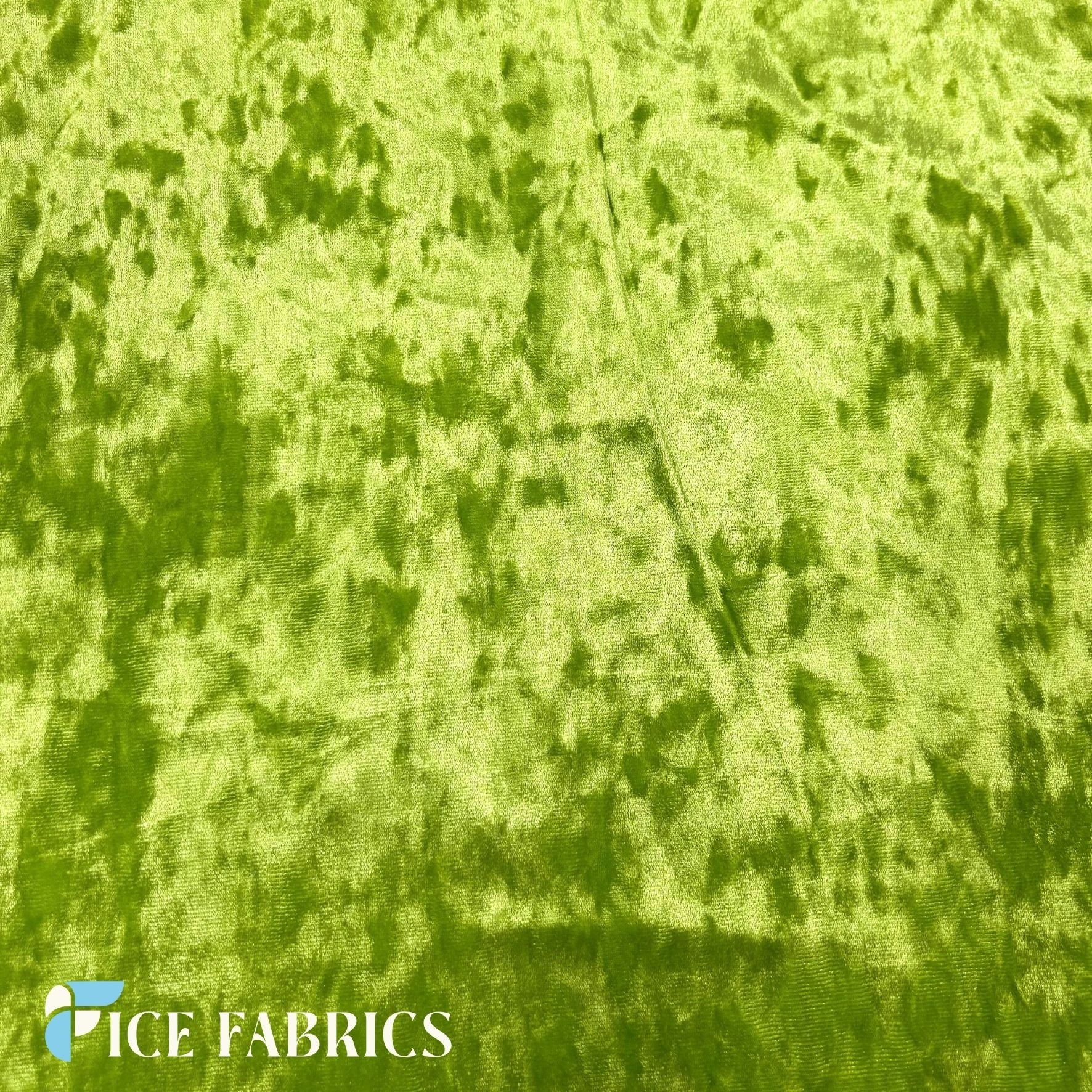 Lime Green Stretch Velvet Fabric