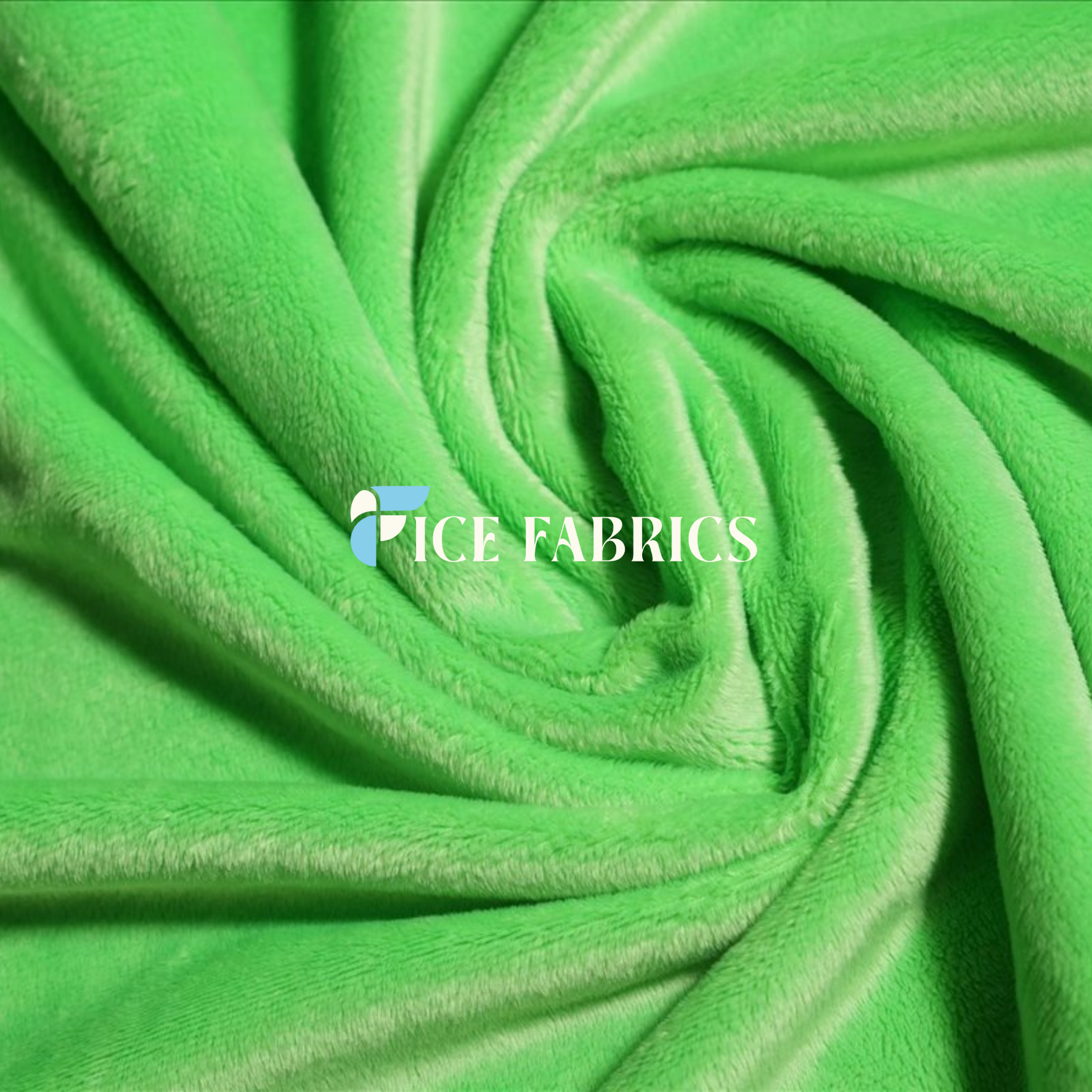 Lime Solid Minky Fabric by The Yard