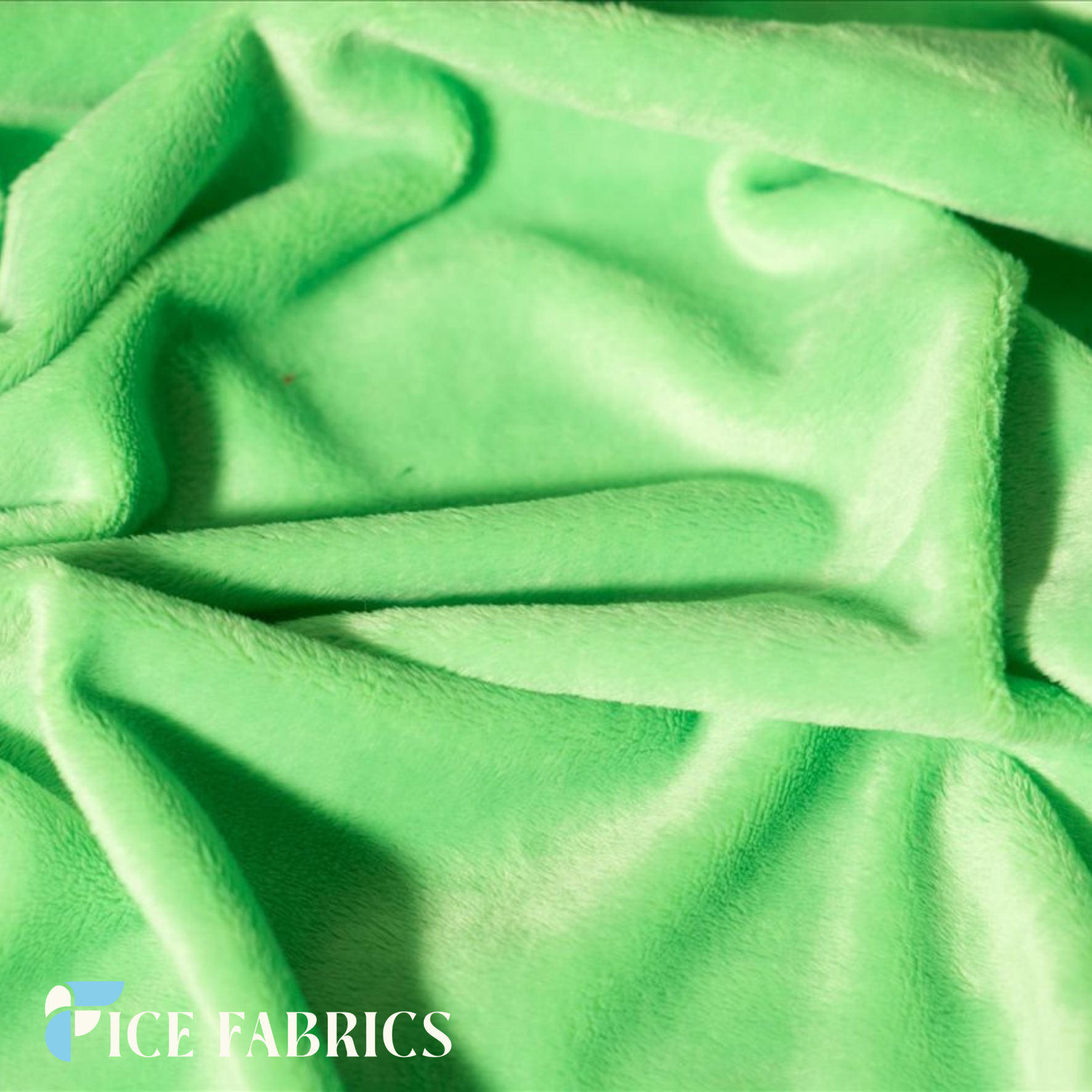 Lime Rich Solid Minky Fabric By The Roll ( 20 Yards ) Wholesale Fabric