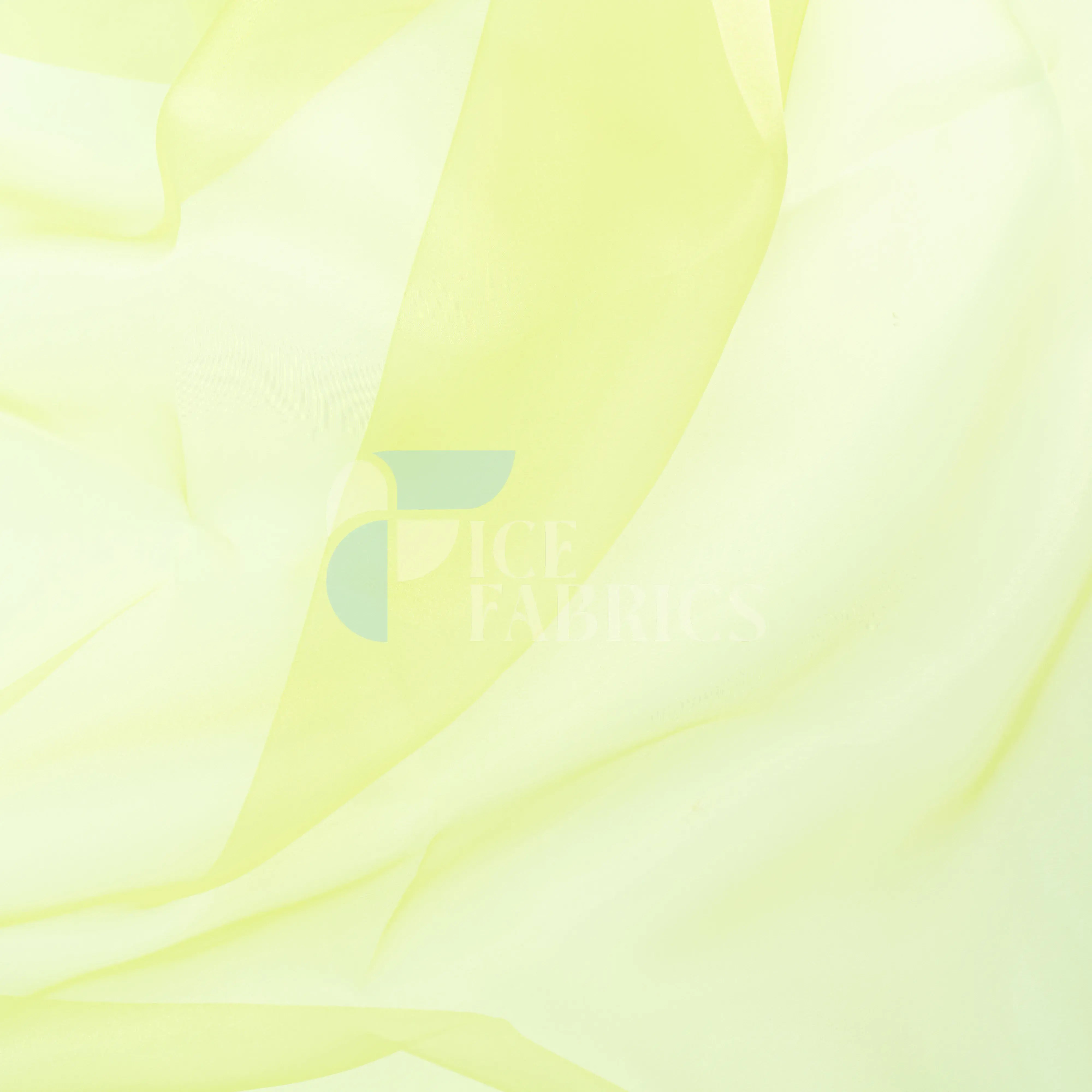 Lime Crystal Sheer Organza Fabric By The Yard