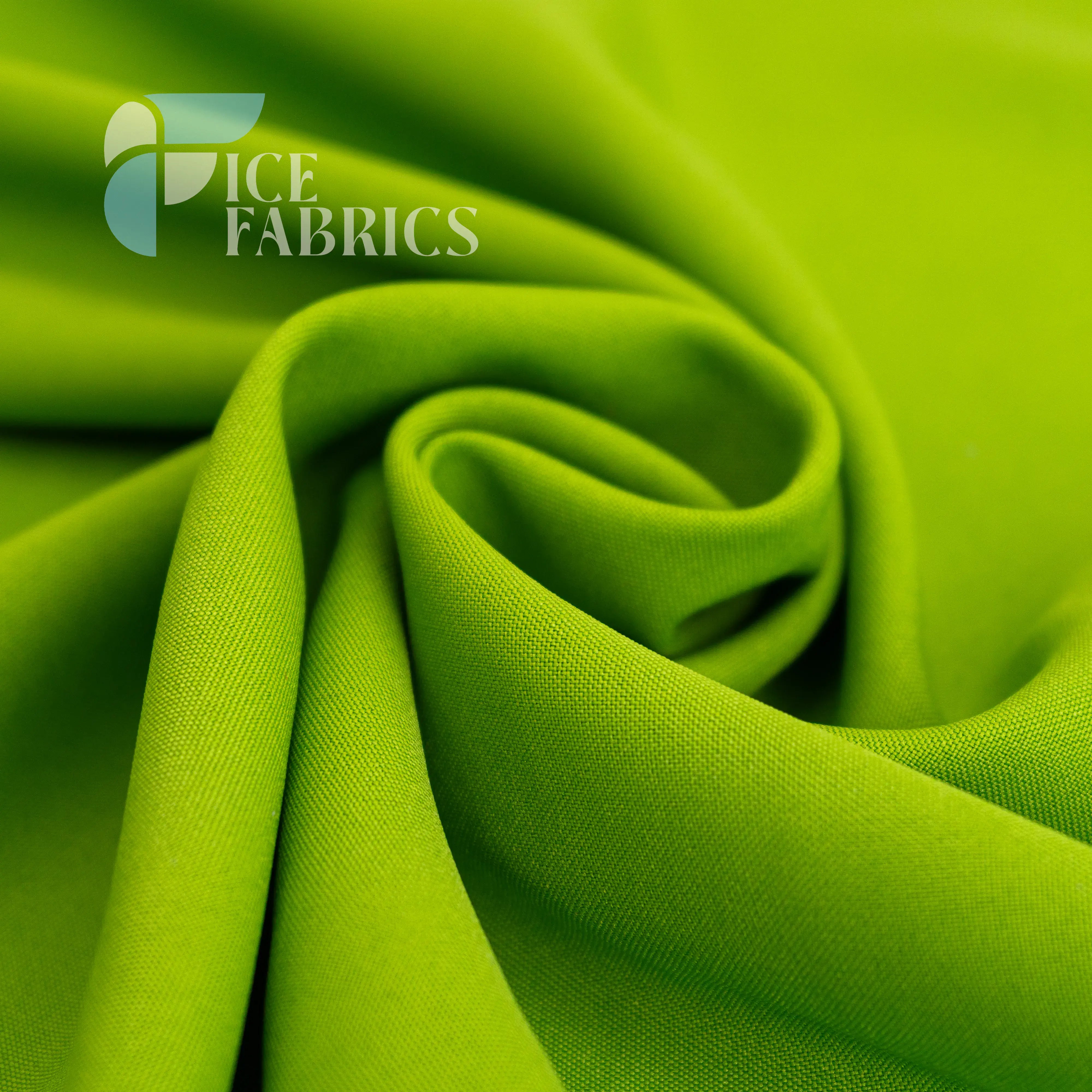 Lime Green Solid Poly Poplin Fabric By The Yard