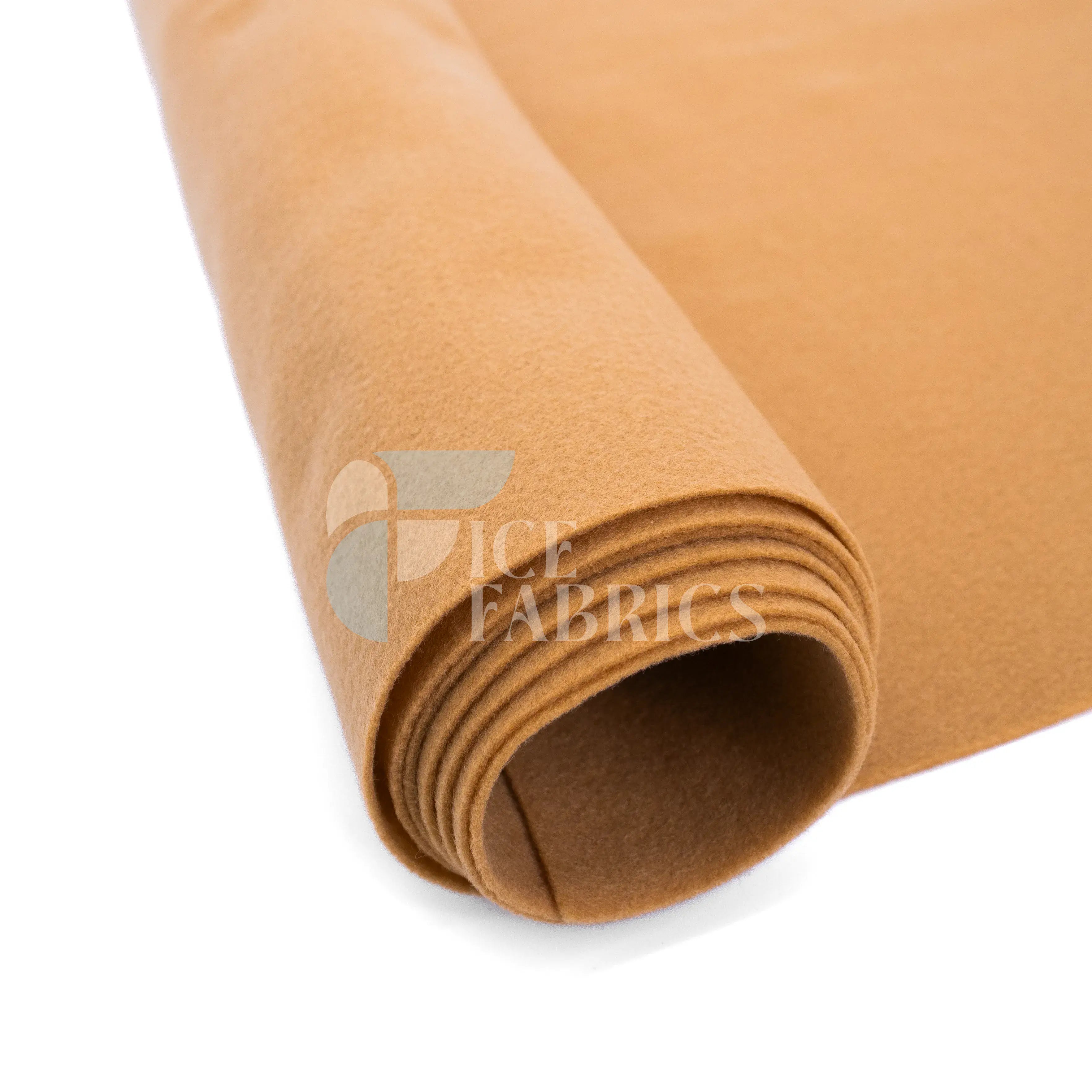 Lt Camel Acrylic Felt Fabric / 1.6mm Thick _ 72” Wide