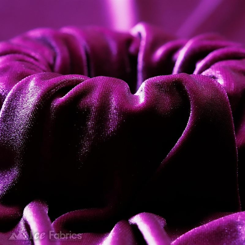 Ice Fabrics Stretch Velvet Fabric Soft and Smooth ICE FABRICS Magenta