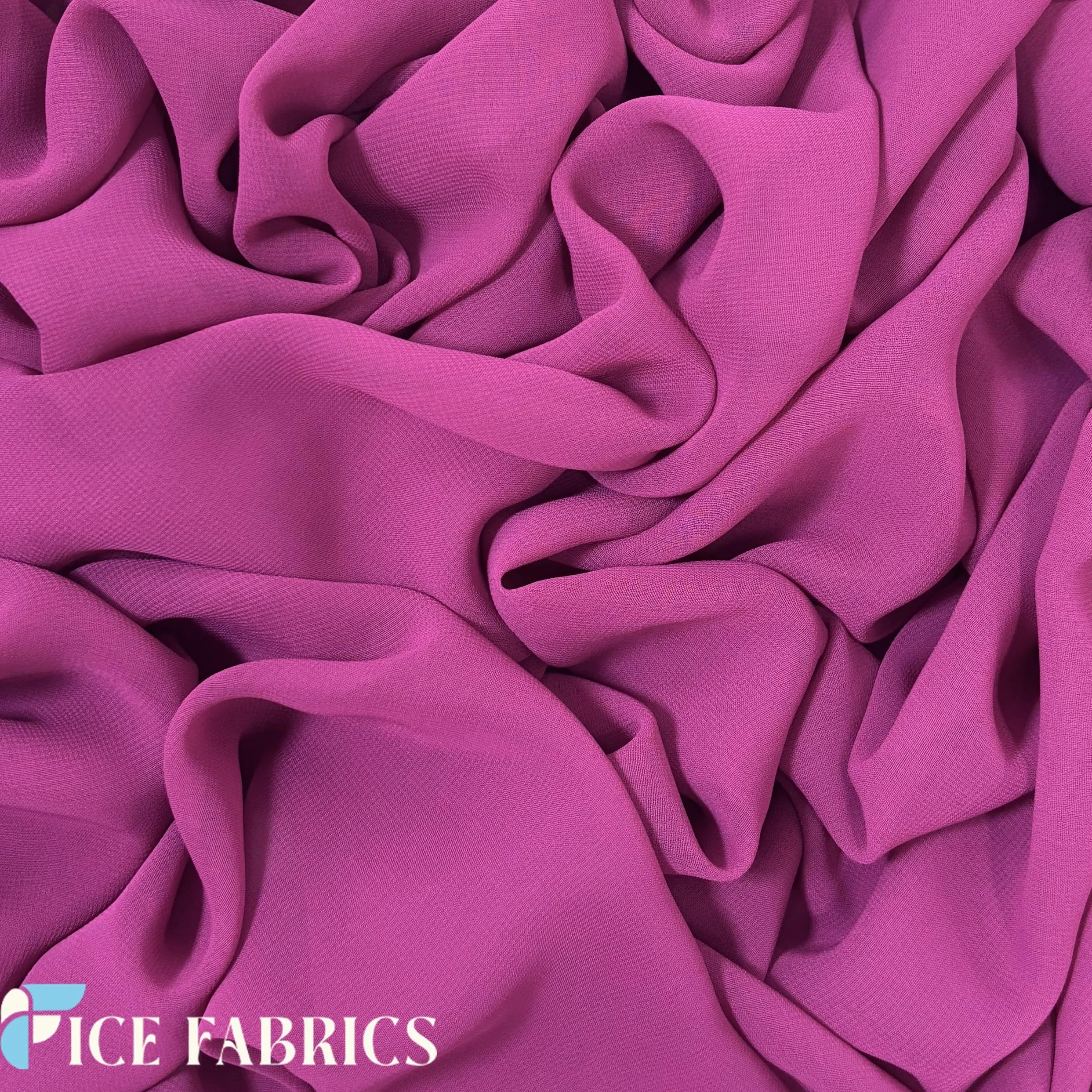 Magenta Mia Chiffon Fabric / 60’’ Wide Soft chiffon Sheer Fabric