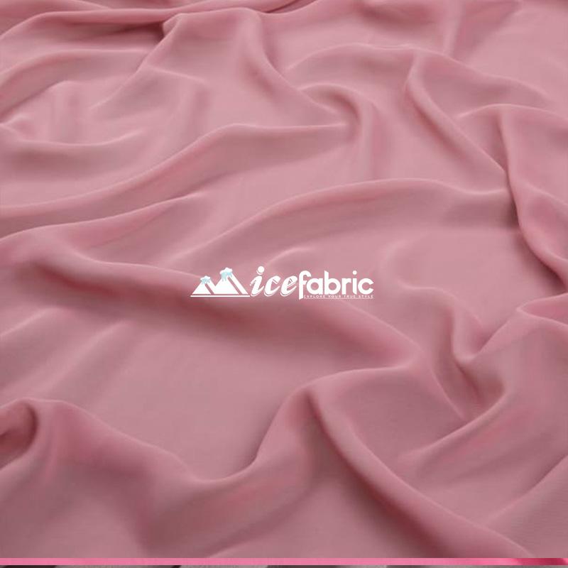 Mauve Mia Soft Poly Chiffon Sheer Fabric By The Yard