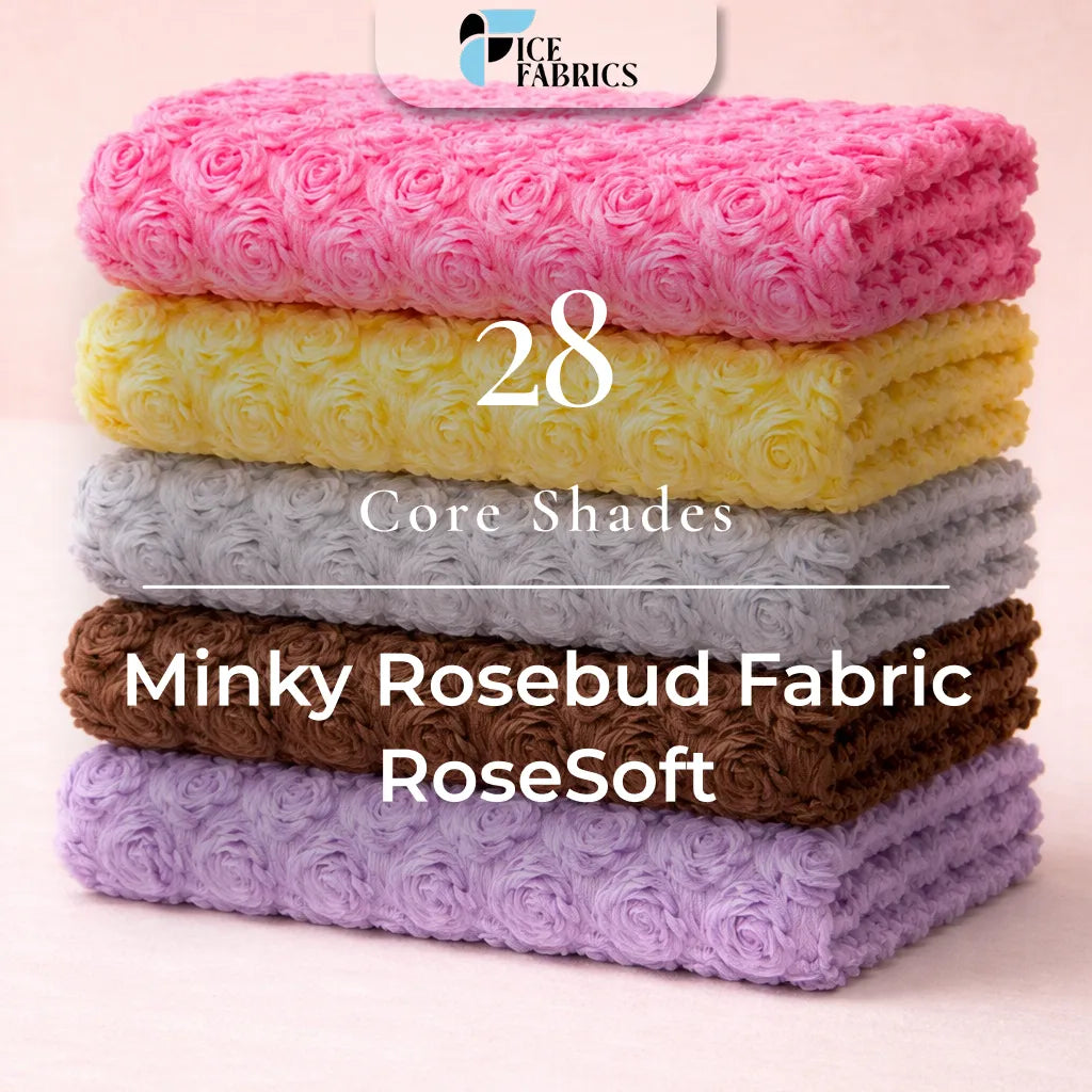 Rich Rose Rosette Floral Minky Fabric | Super Soft FabricICE FABRICSICE FABRICSDark CocoaBy The Yard (60 inches Wide)Rich Rose Rosette Floral Minky Fabric | Super Soft Fabric ICE FABRICS