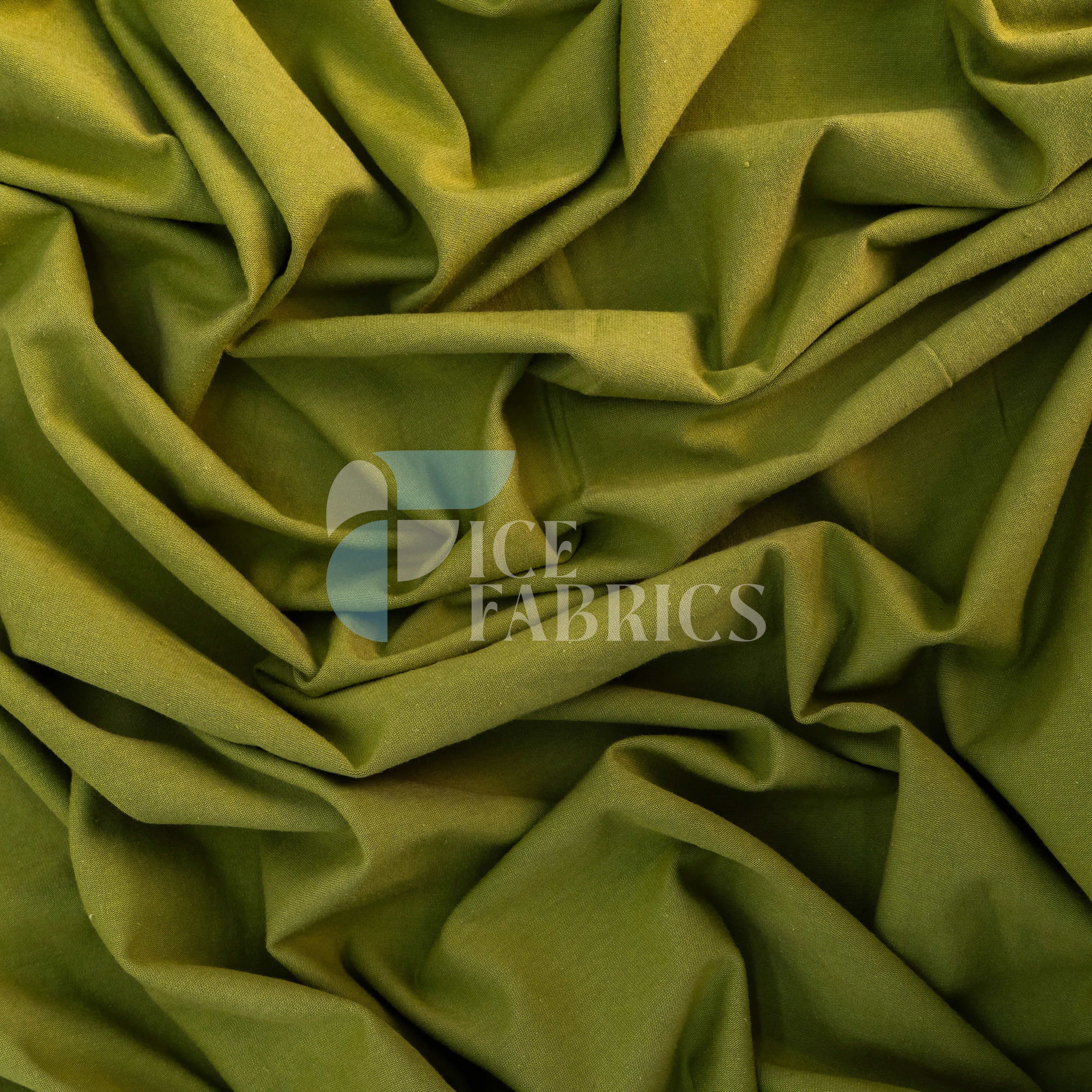 Moss Green Cotton Spandex Jersey Fabric | FlexCot