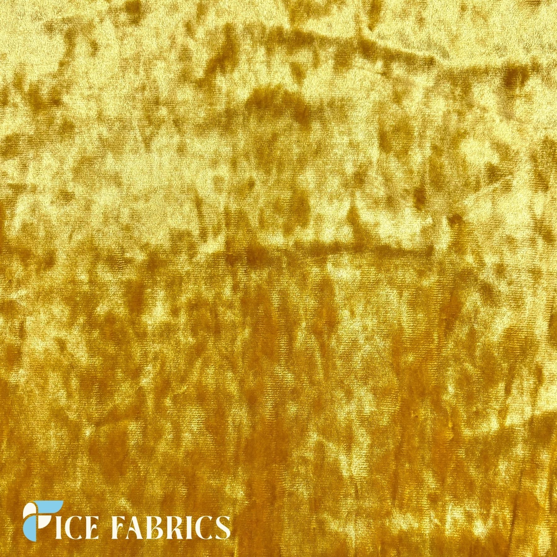 Mustard Gold Stretch Velvet Fabric