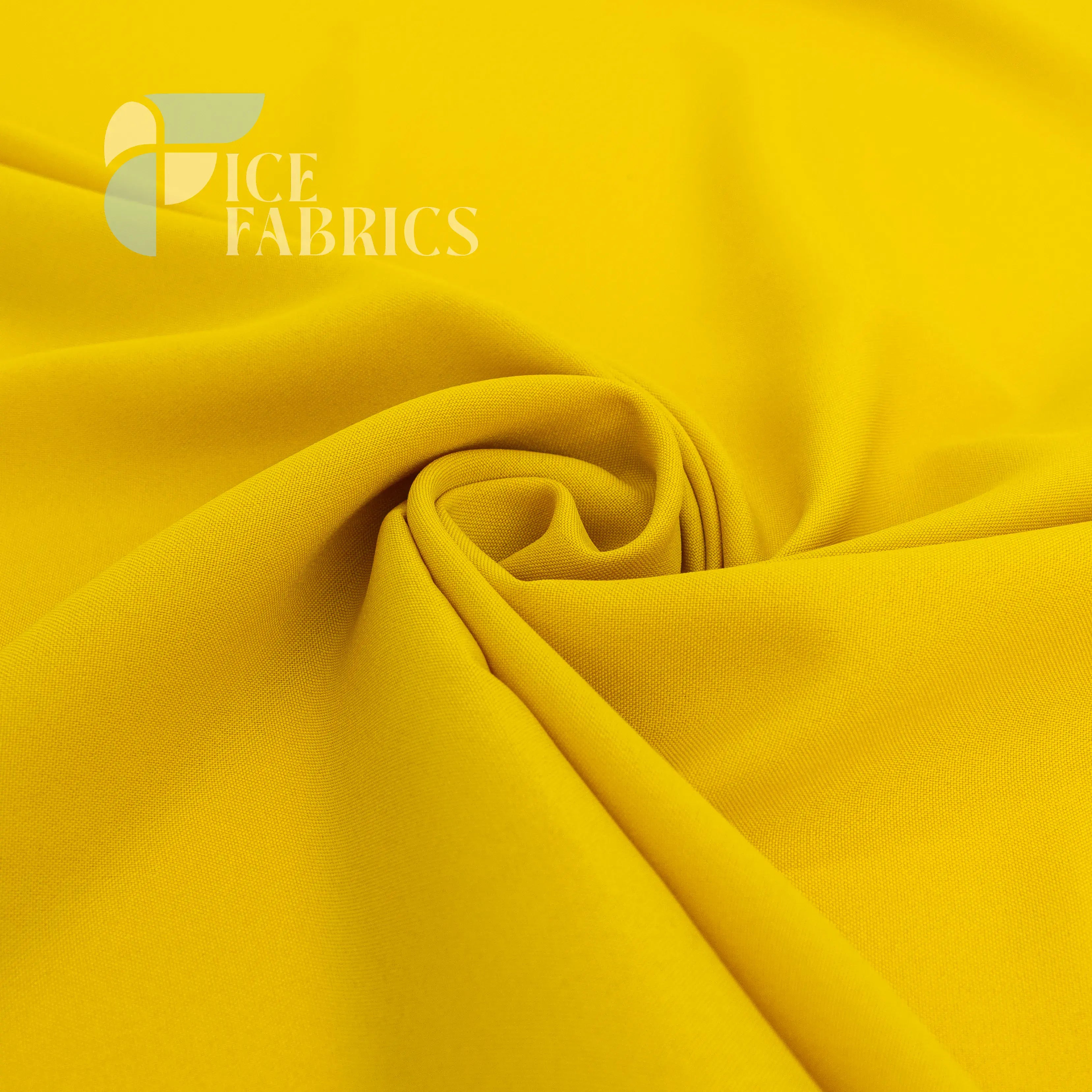 Mustard Solid Poly Poplin Fabric By The Yard