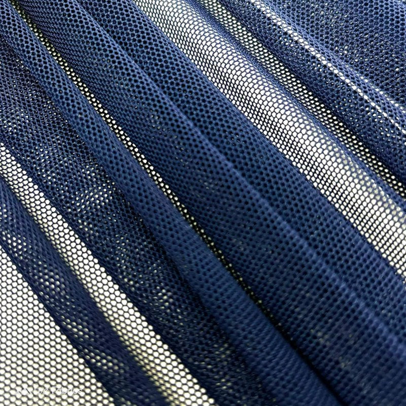 Navy Blue 4 Way Stretch Nylon Spandex Power Mesh Fabric