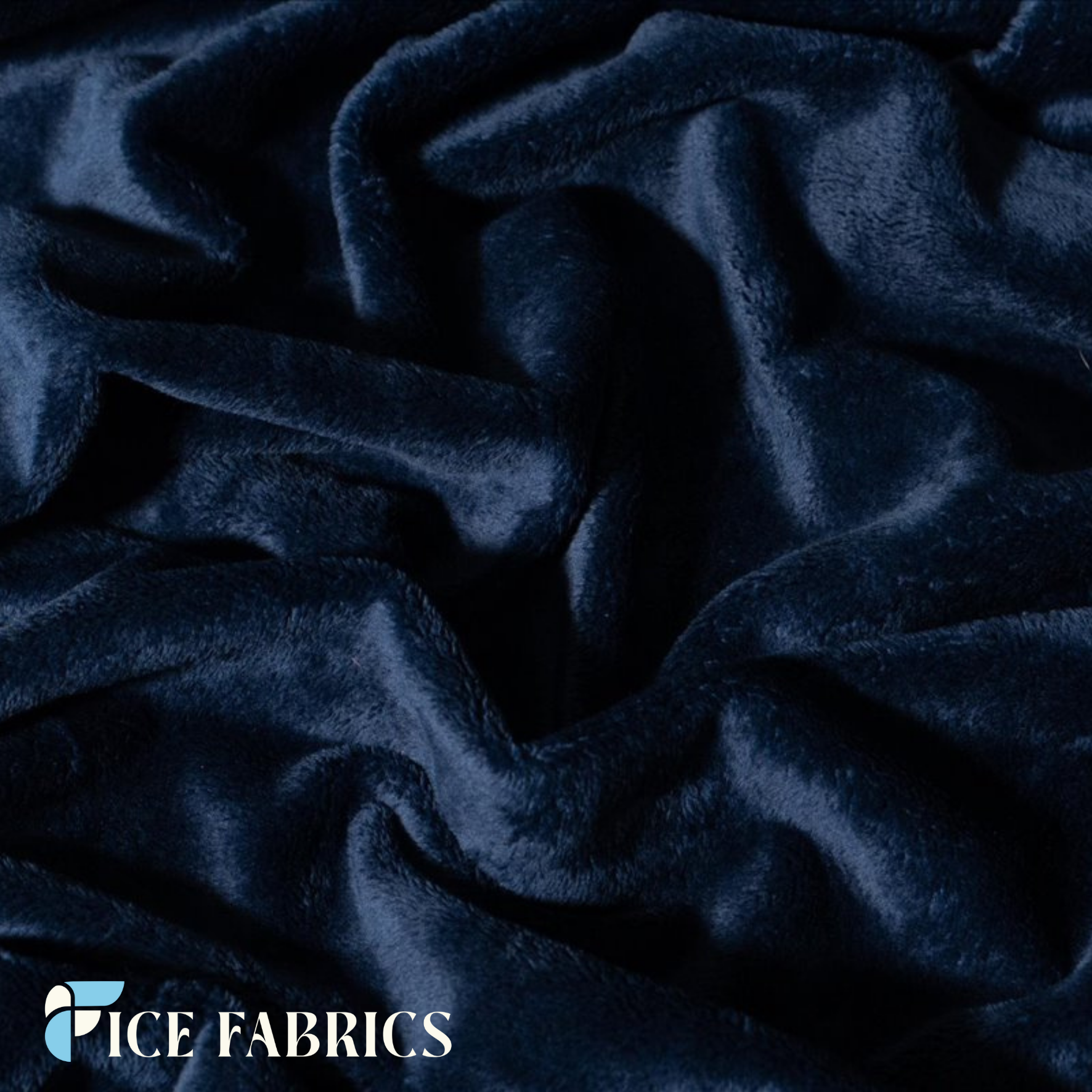 Navy Blue Rich Solid Minky Fabric By The Roll ( 20 Yards ) Wholesale Fabric