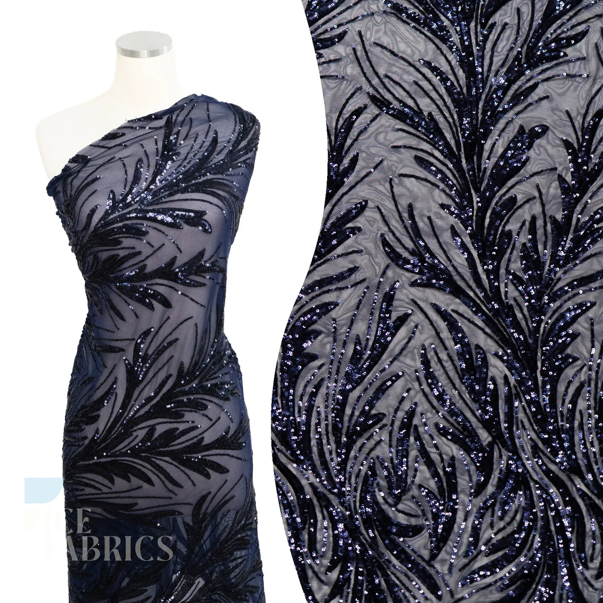 Flame 4 Way Stretch Sequin Spandex Fabric