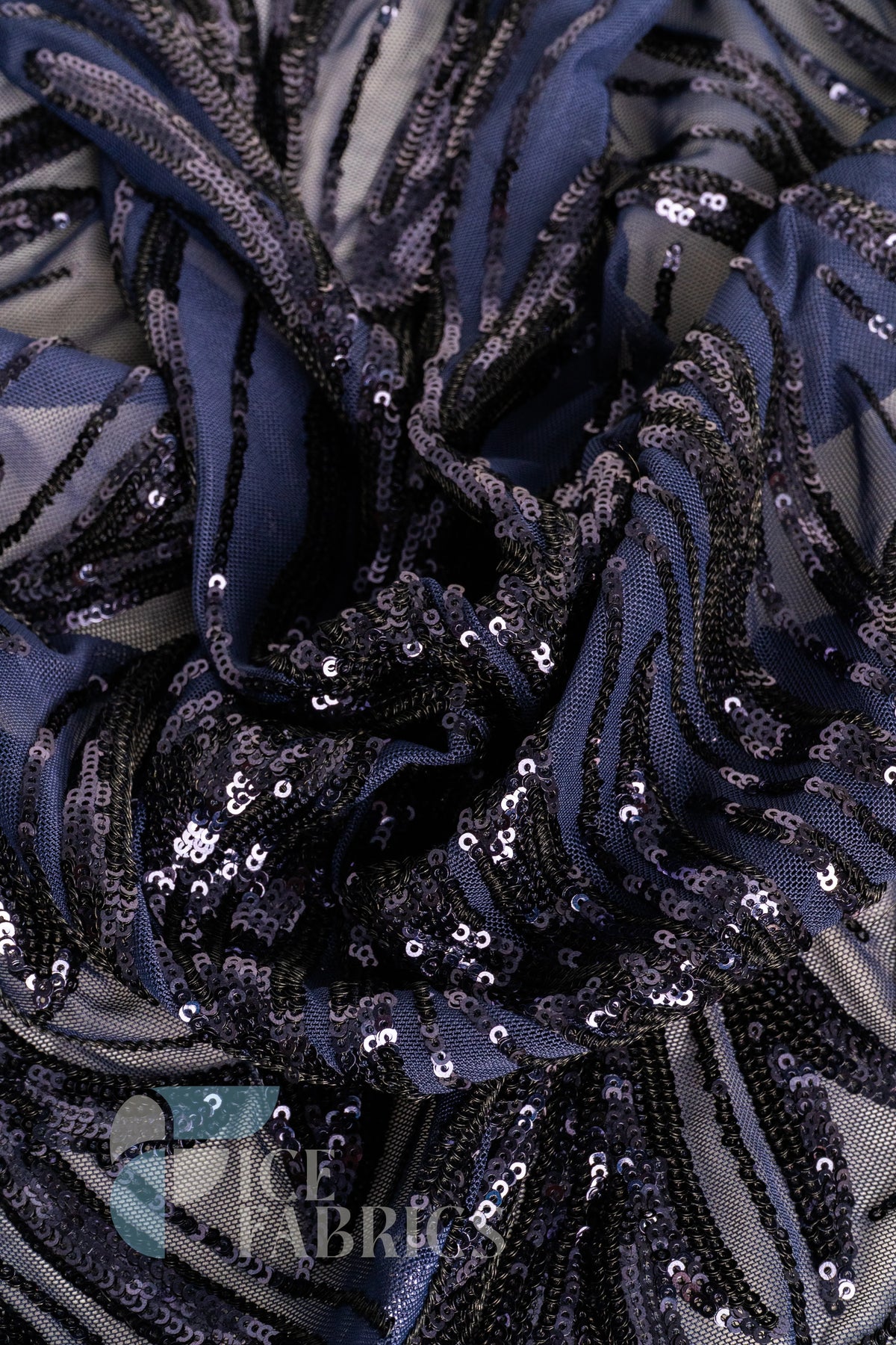 Flame 4 Way Stretch Sequin Spandex Fabric