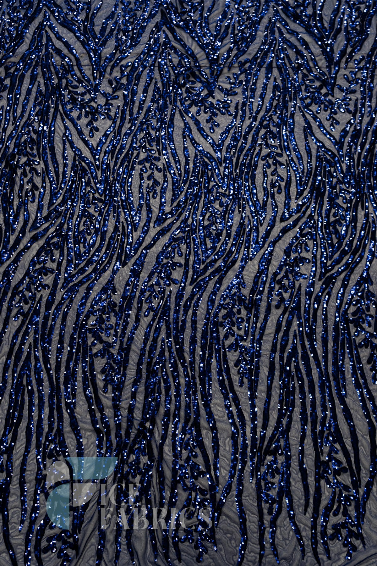 Wild Vine 4 Way Stretch Sequin Fabric on Mesh