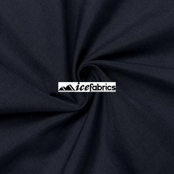 Navy Blue Poly Cotton Broadcloth Fabric By The Yard