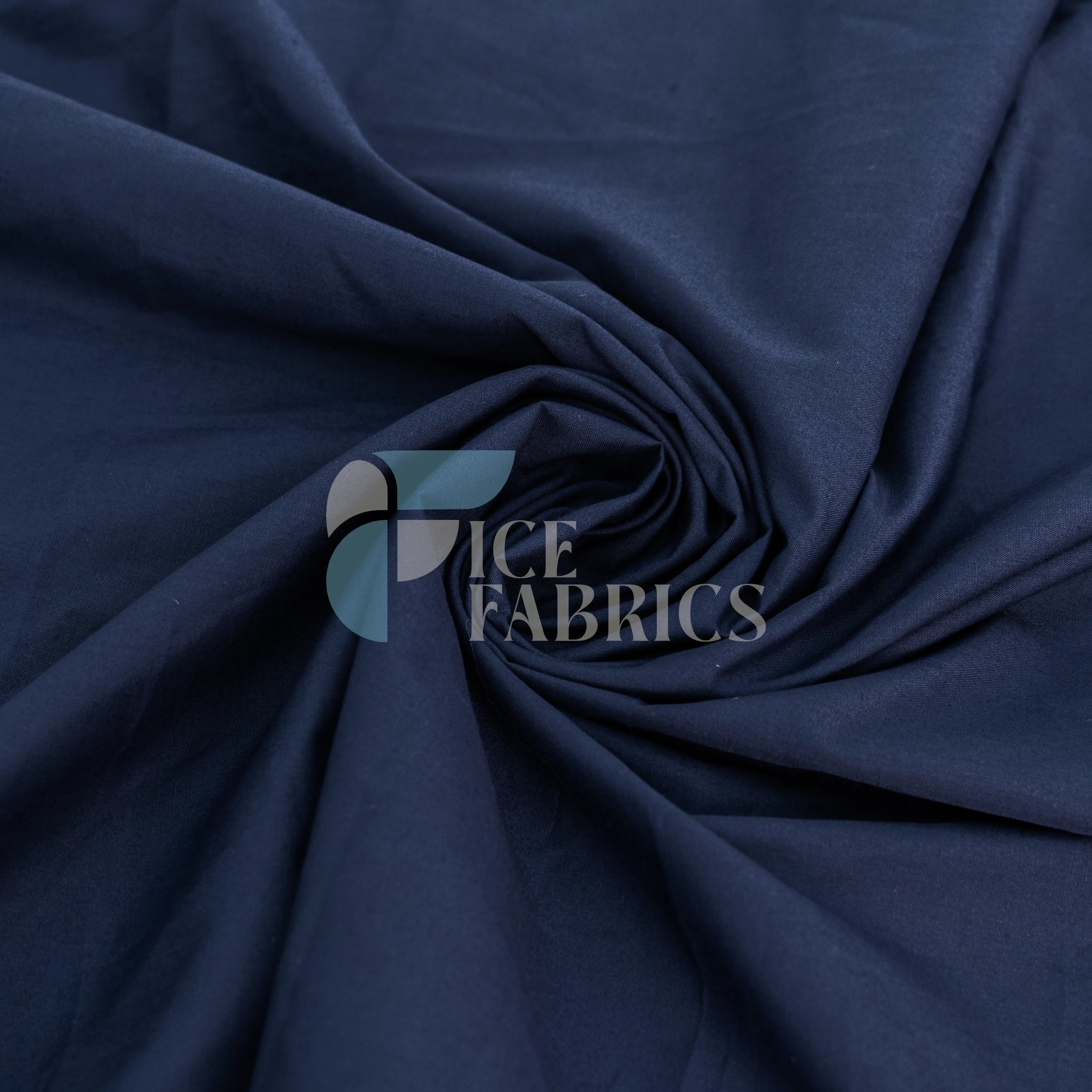 Navy Blue Broadcloth Polyester Cotton Fabric | Poly Cotton Fabric