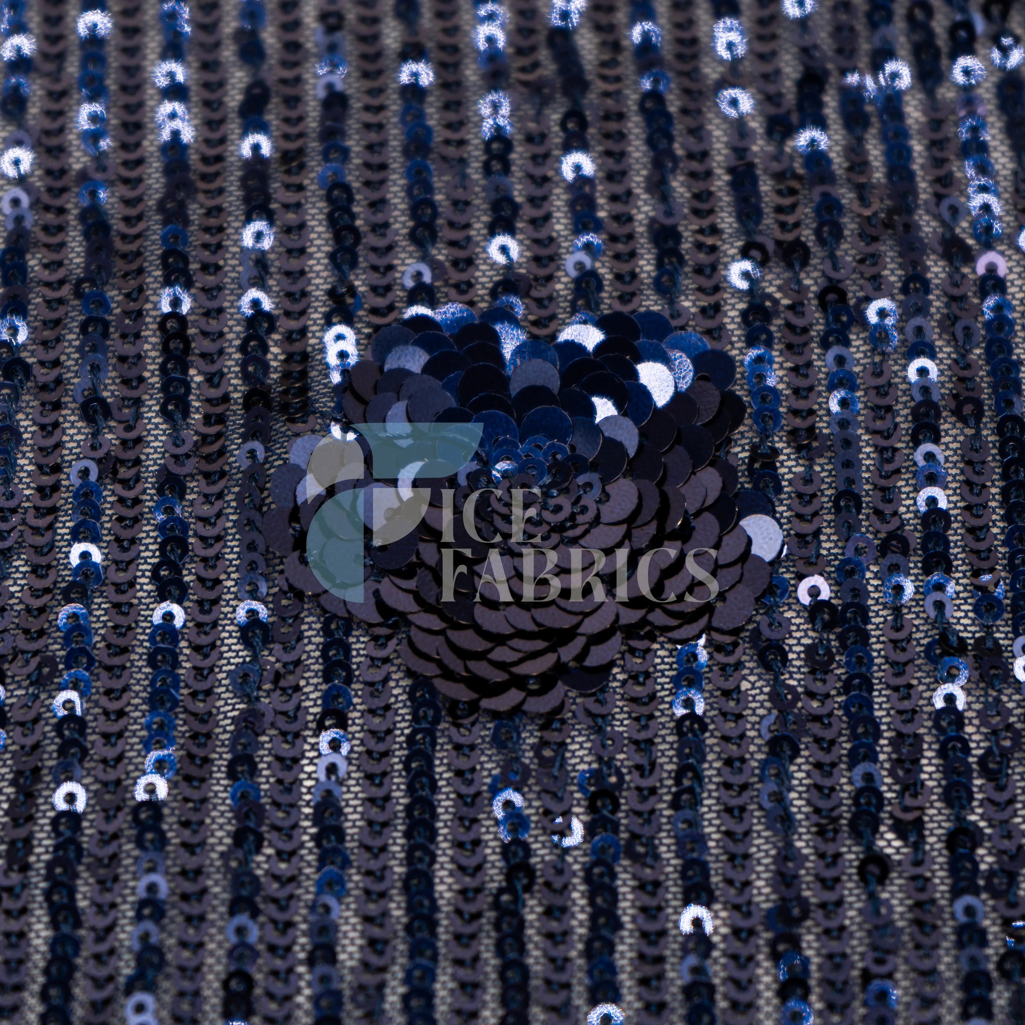 Celeste 3D Floral Stretch Sequin Fabric