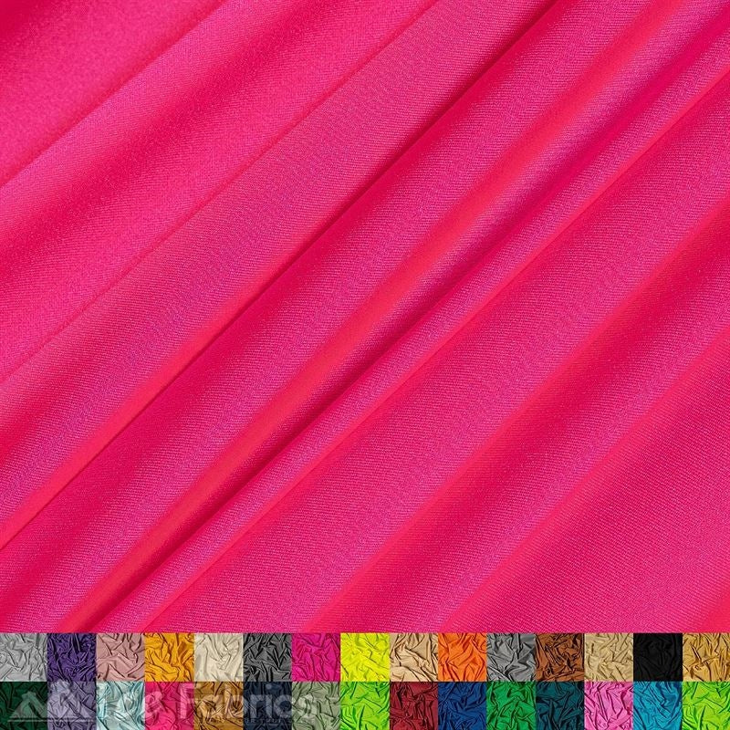 4 Way Stretch Nylon Spandex Fabric By The Roll (20 Yards ) ICE FABRICS |Neon Pink