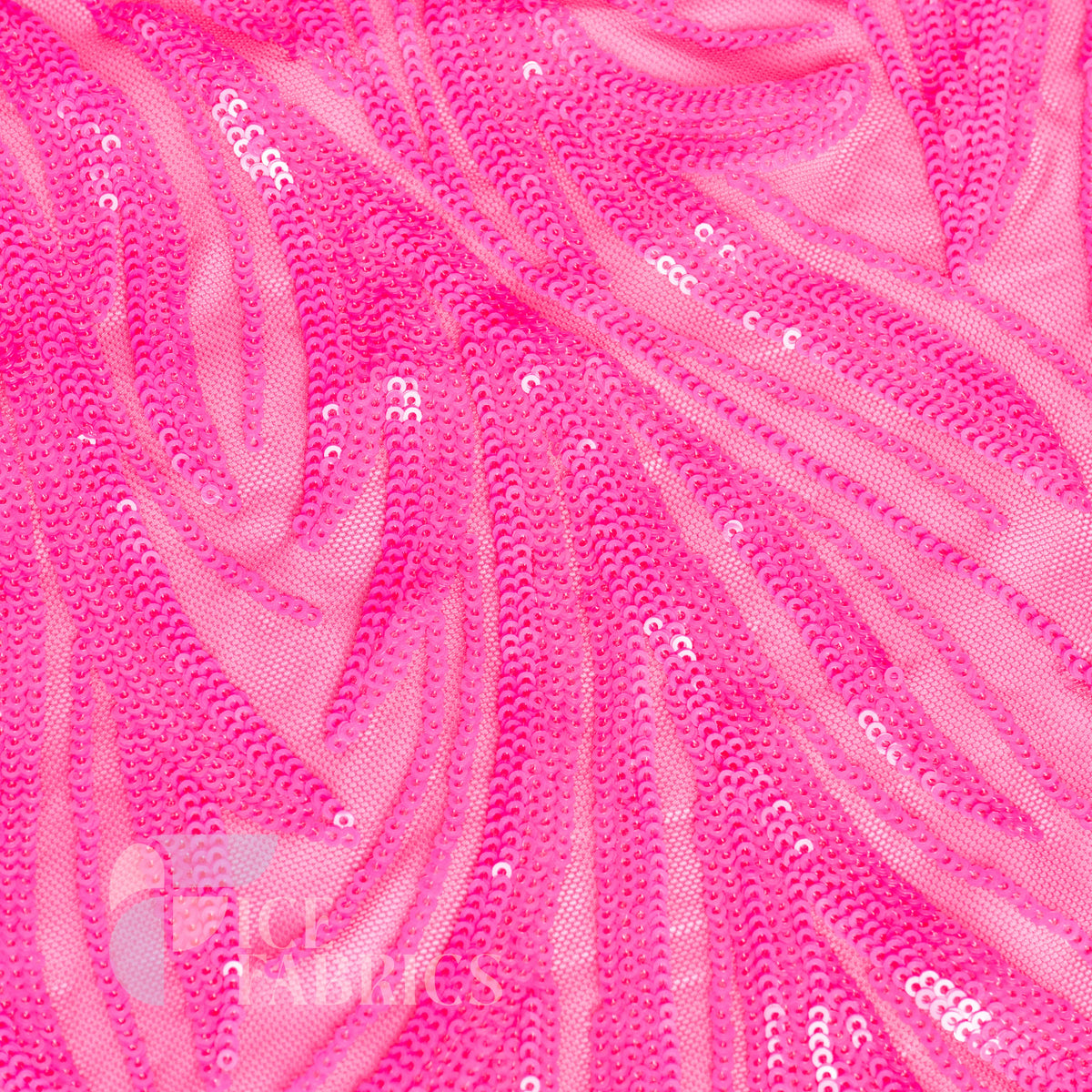 Flame 4 Way Stretch Sequin Spandex Fabric