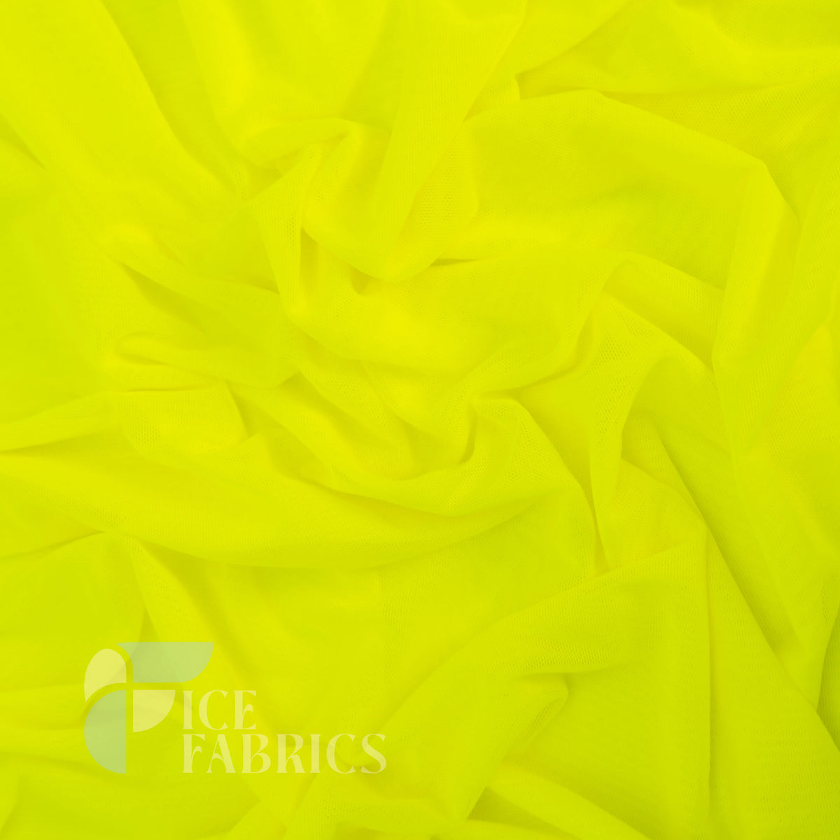 Neon Yellow Flex Power Mesh 4 Way Stretch Nylon Fabric