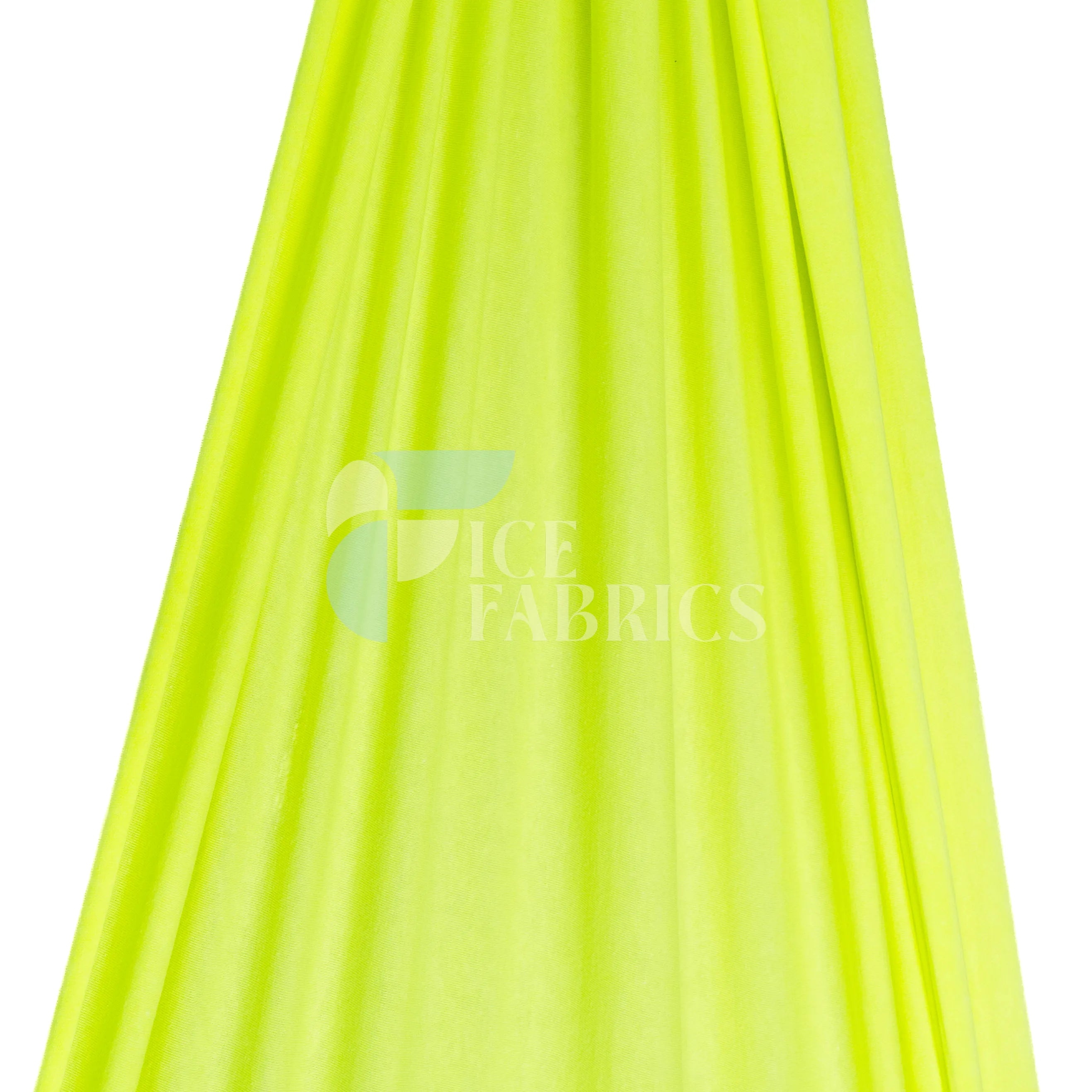 Neon Yellow Cotton Spandex Jersey Fabric | FlexCot