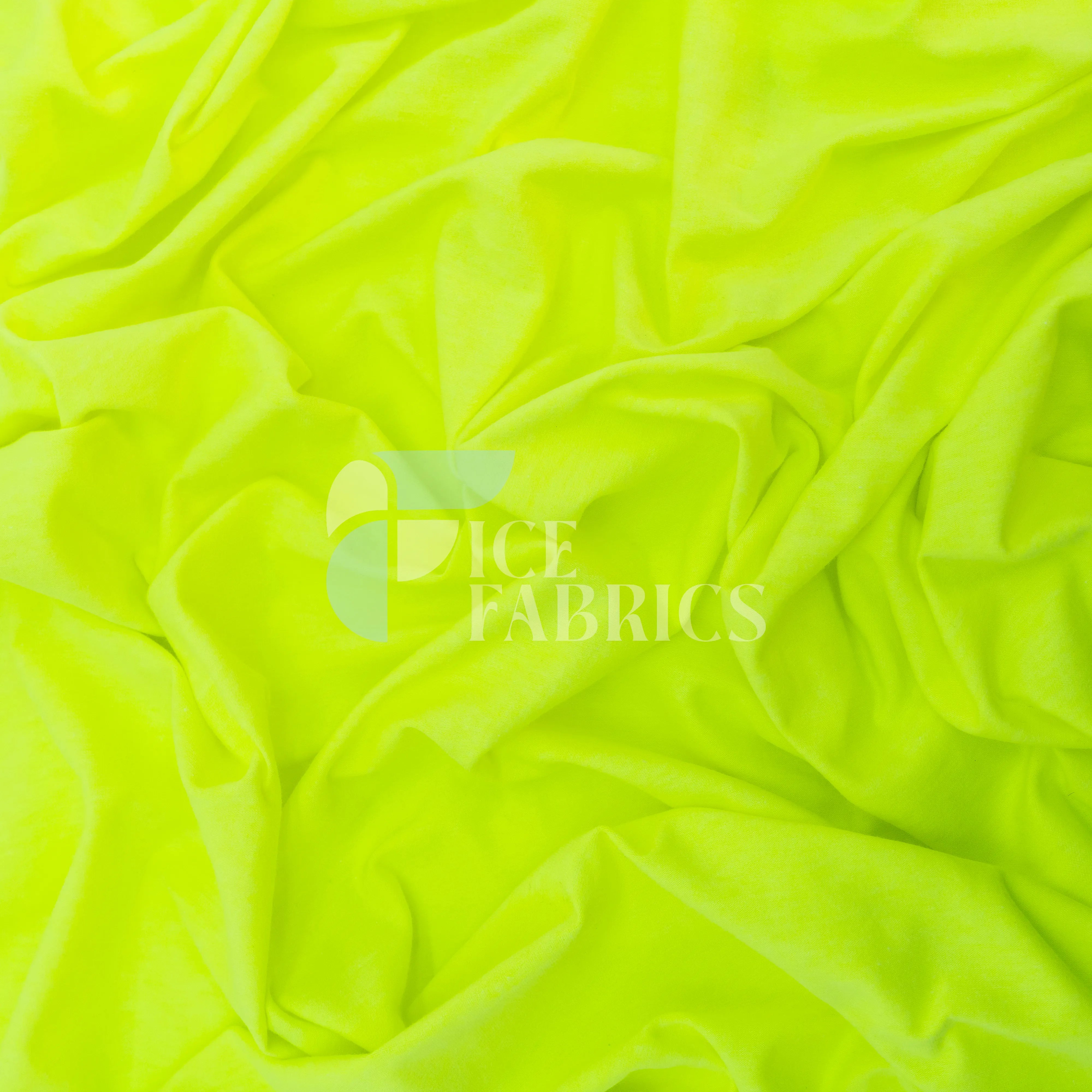 Neon Yellow Cotton Spandex Jersey Fabric | FlexCot