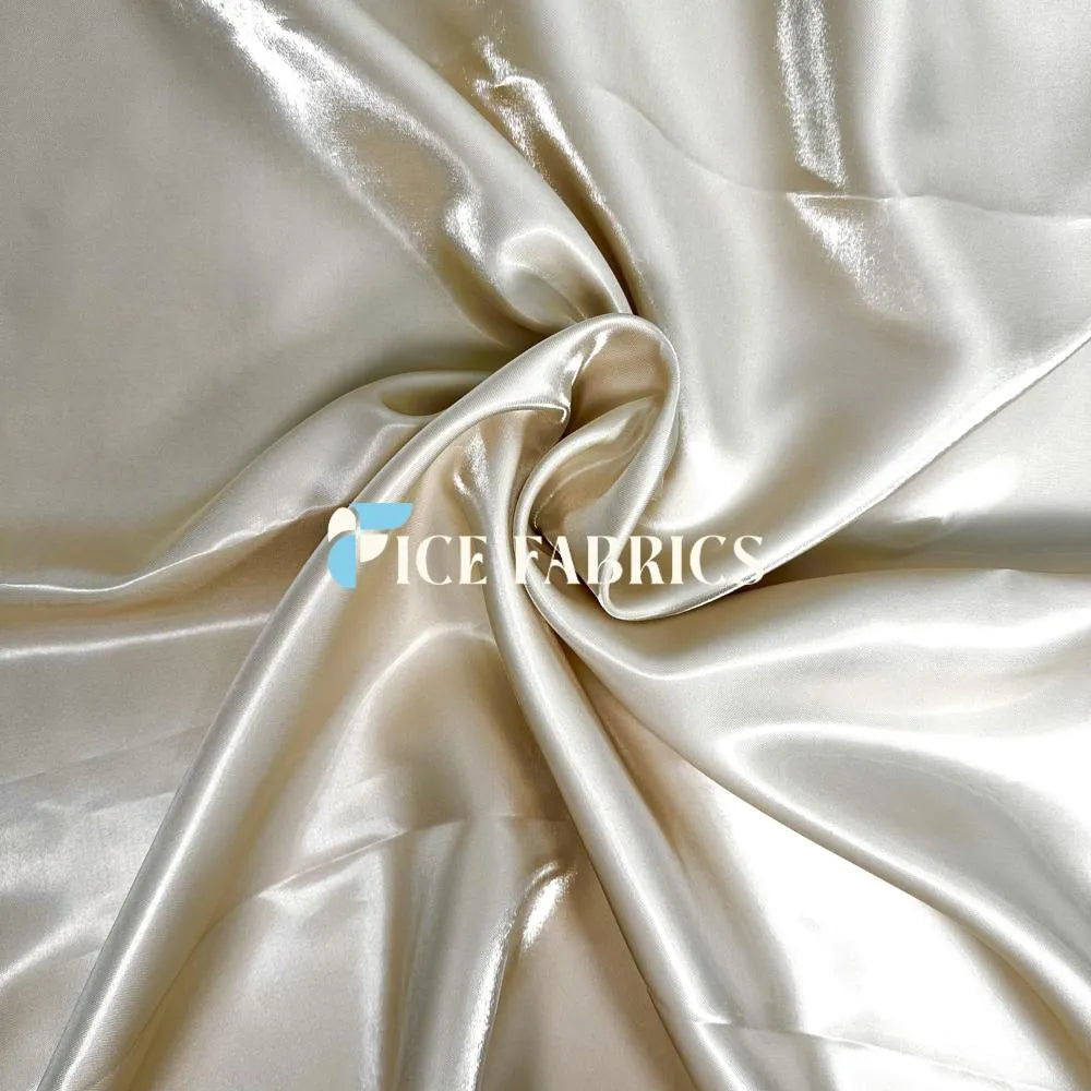 Nude Reflective Liquid Crystal Silky Satin Fabric