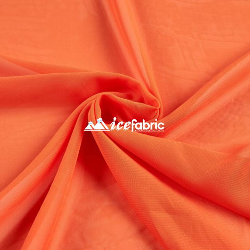 Orange Mia Soft Poly Chiffon Sheer Fabric