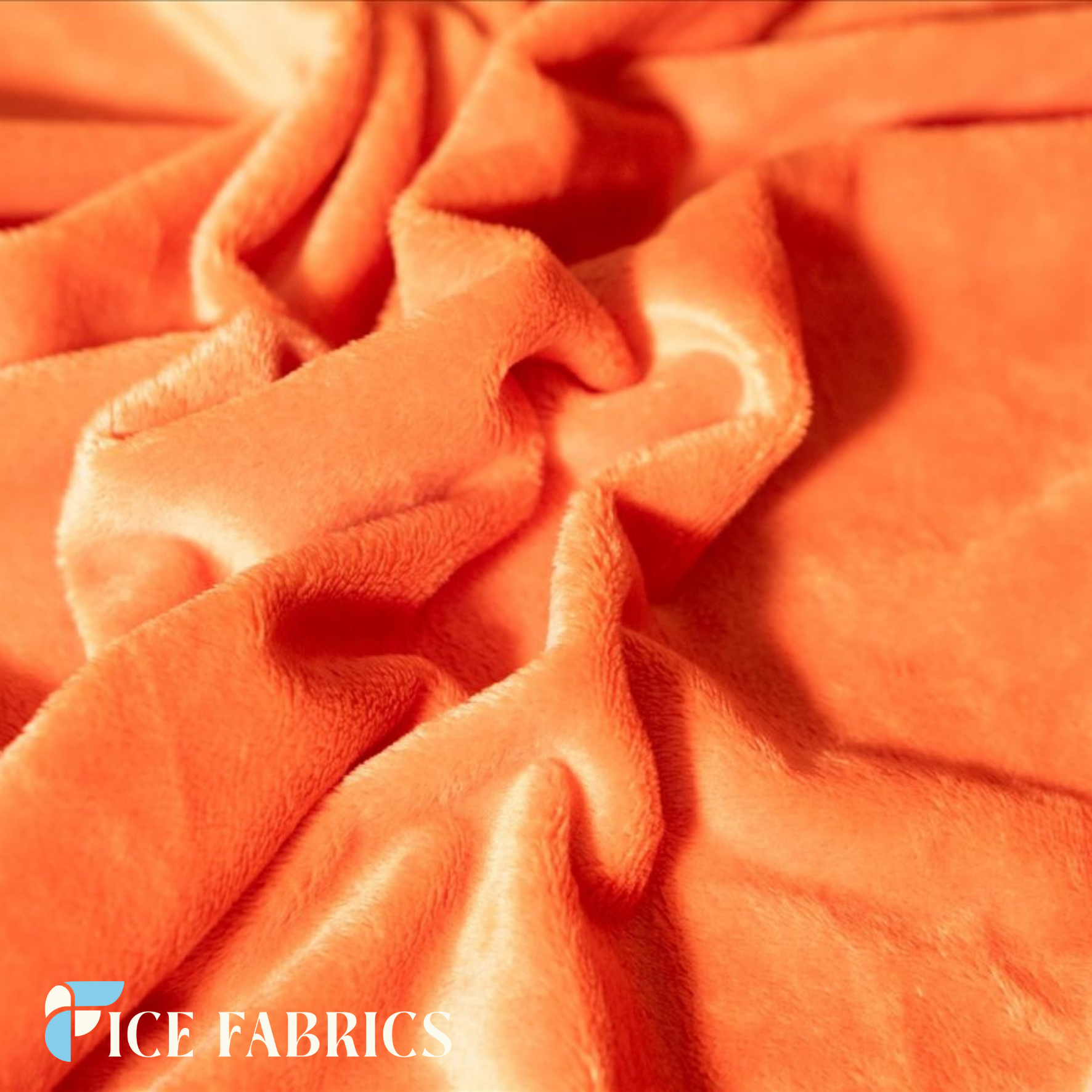 Orange Rich Solid Minky Fabric By The Roll ( 20 Yards ) Wholesale Fabric