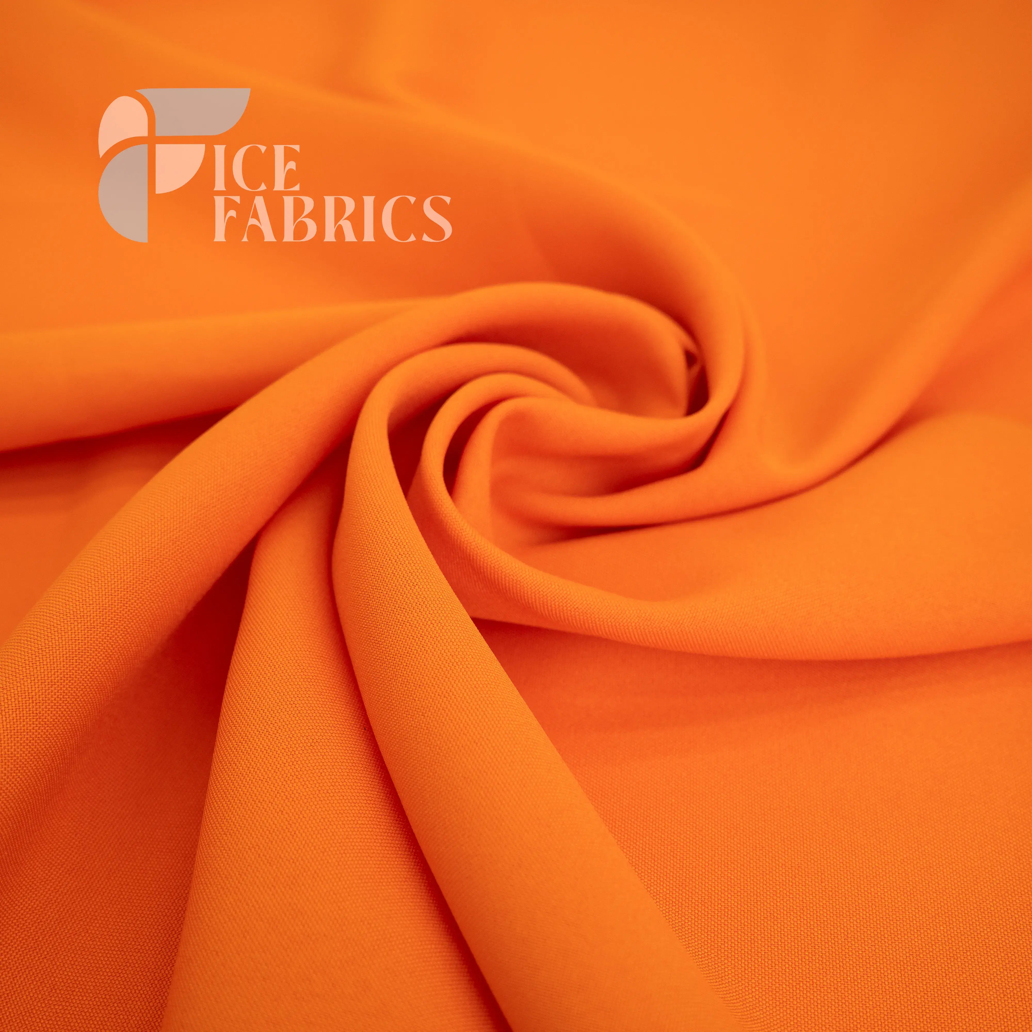 Orange Solid Poly Poplin Fabric By The Yard