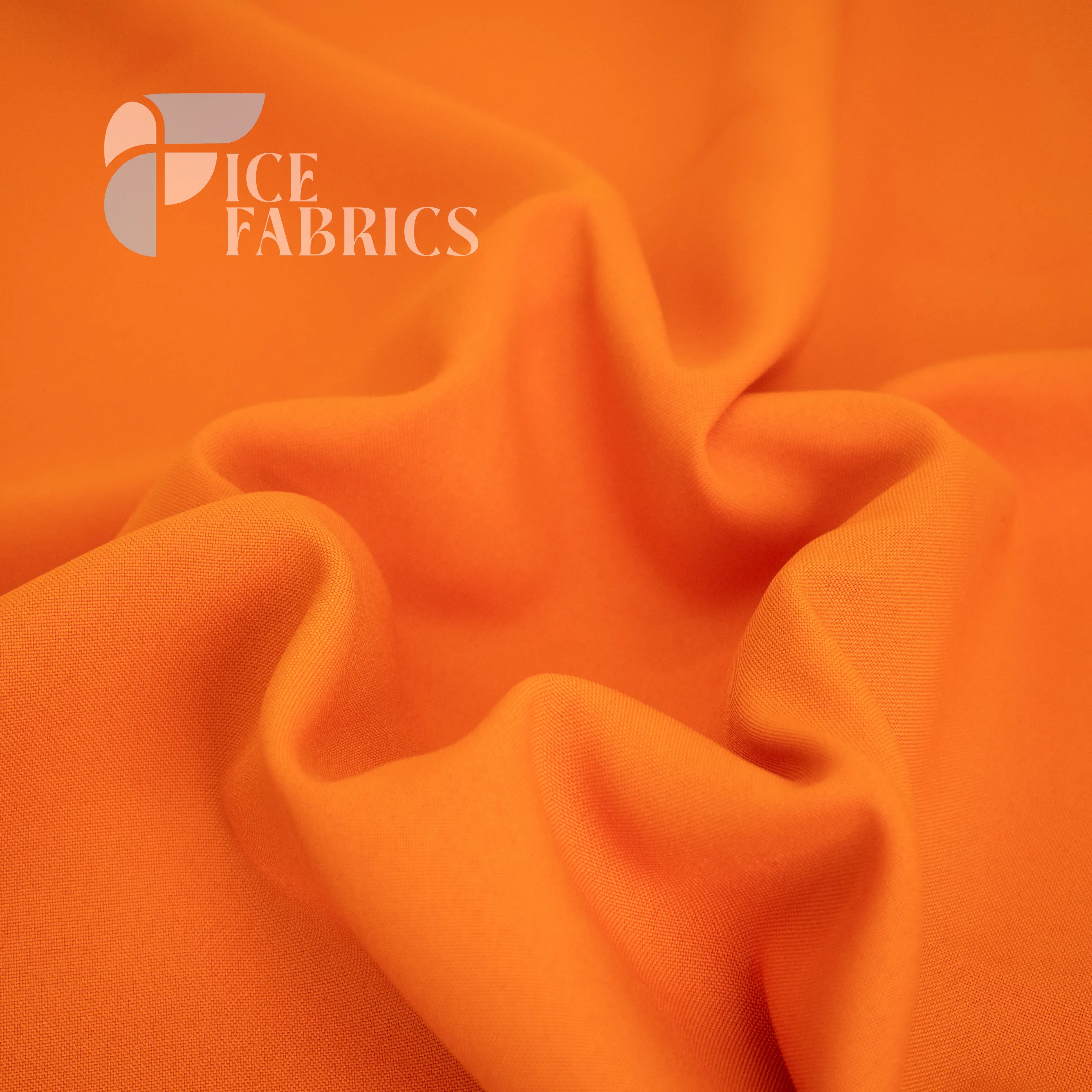 Orange Solid Poly Poplin Fabric By The Yard