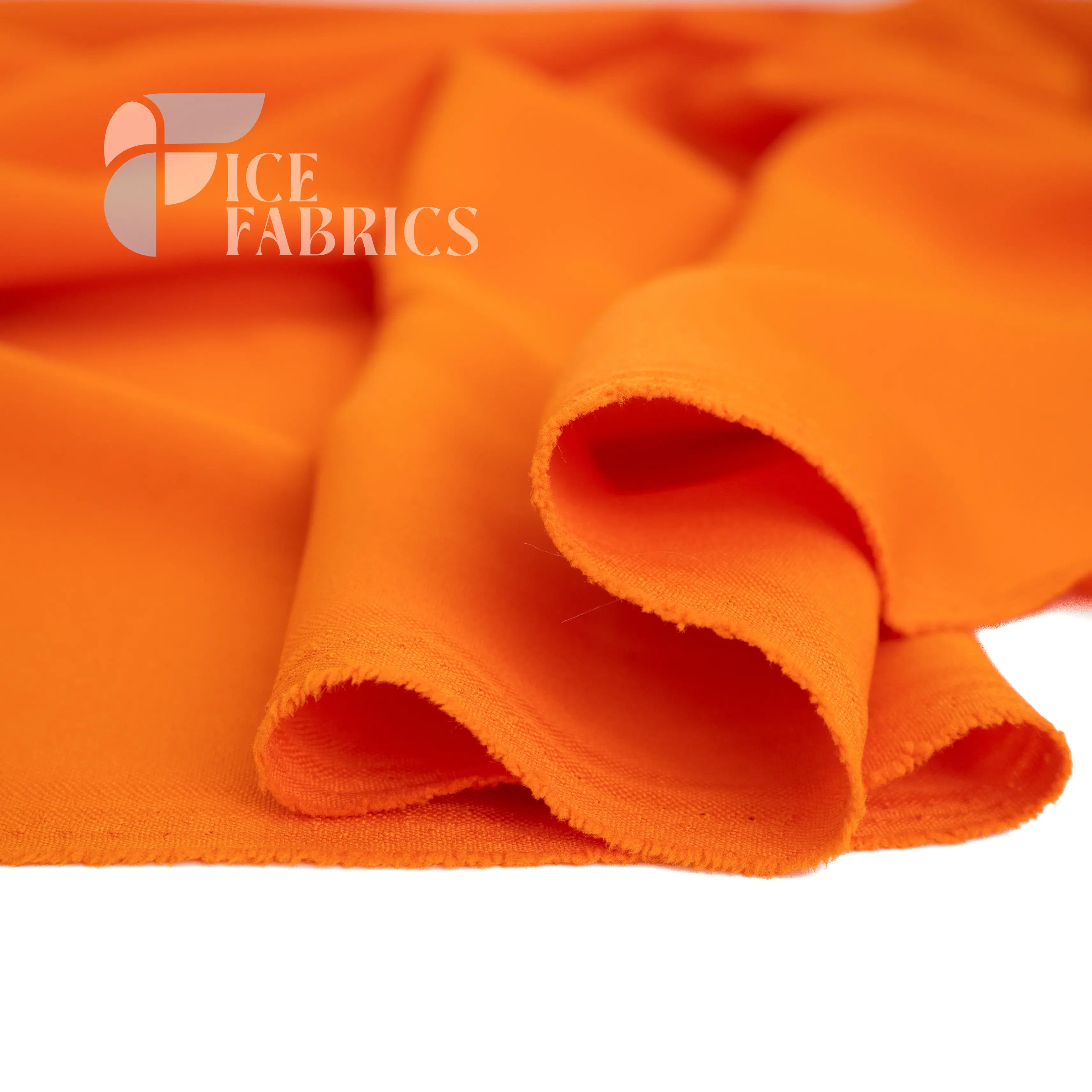 Orange Solid Poly Poplin Fabric By The Yard