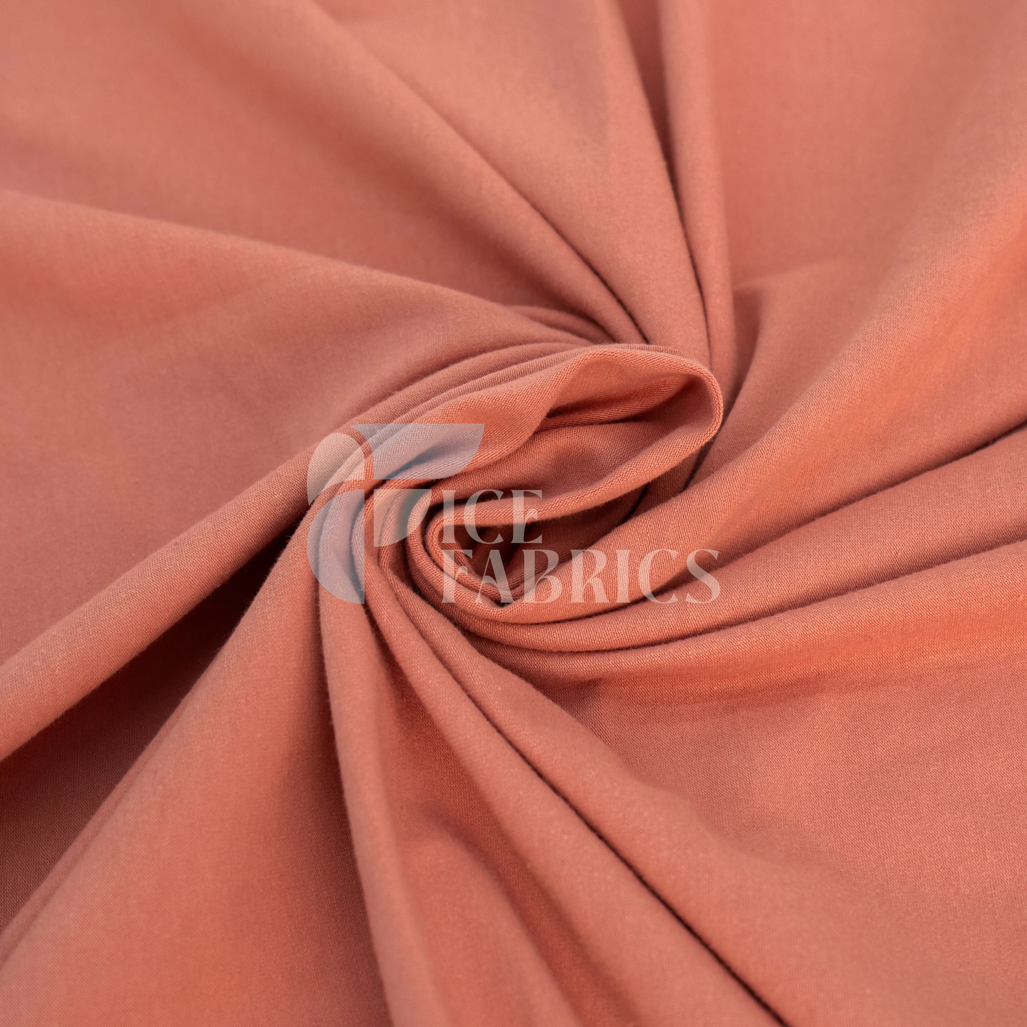 Peach Cotton Spandex Jersey Fabric | FlexCot