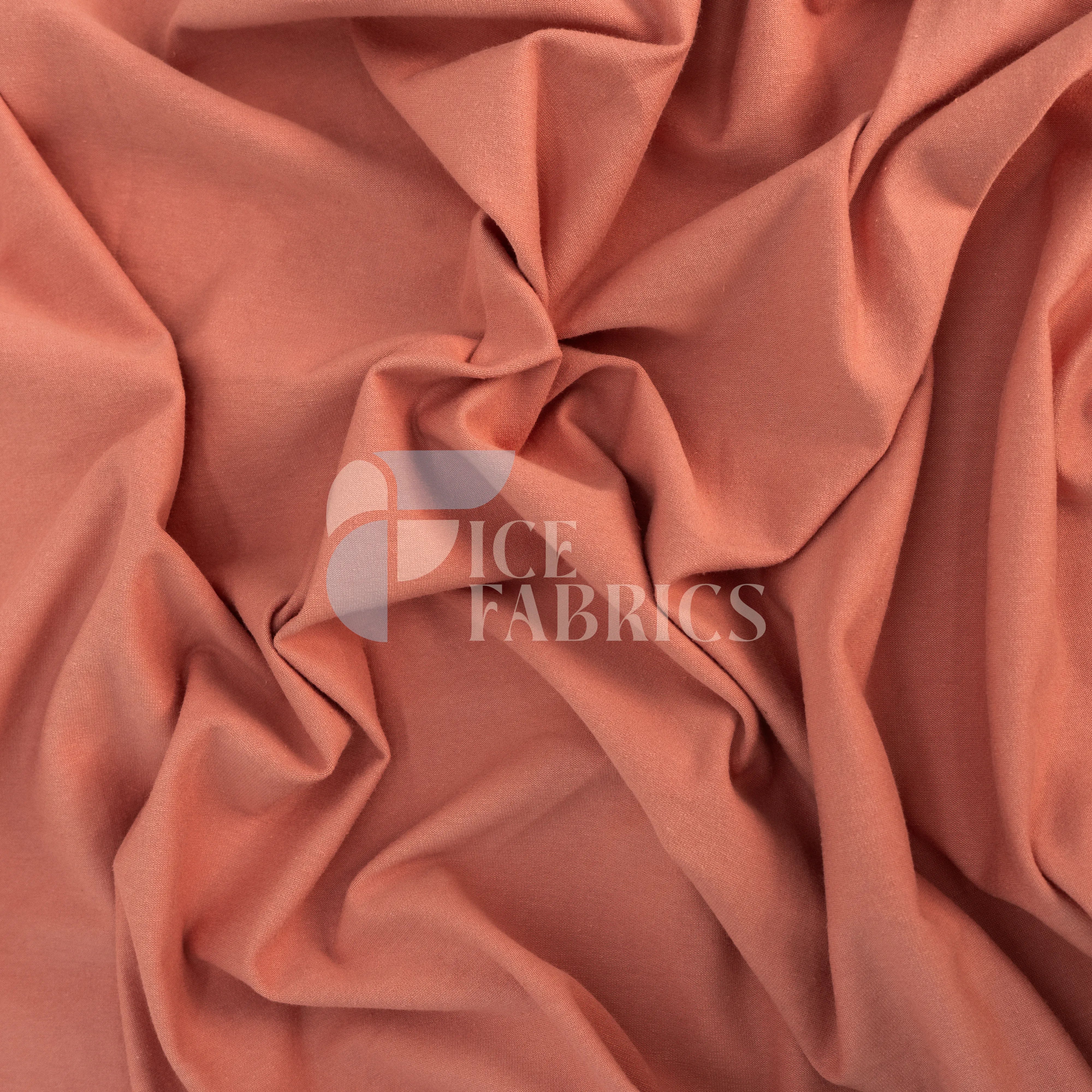 Peach Cotton Spandex Jersey Fabric | FlexCot