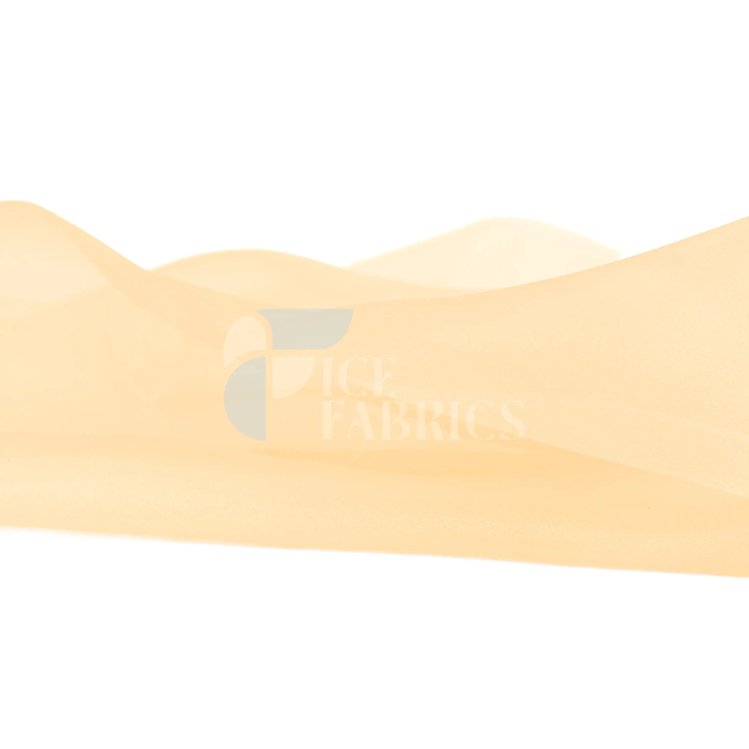 Peach Crystal Sheer Organza Fabric By The Yard