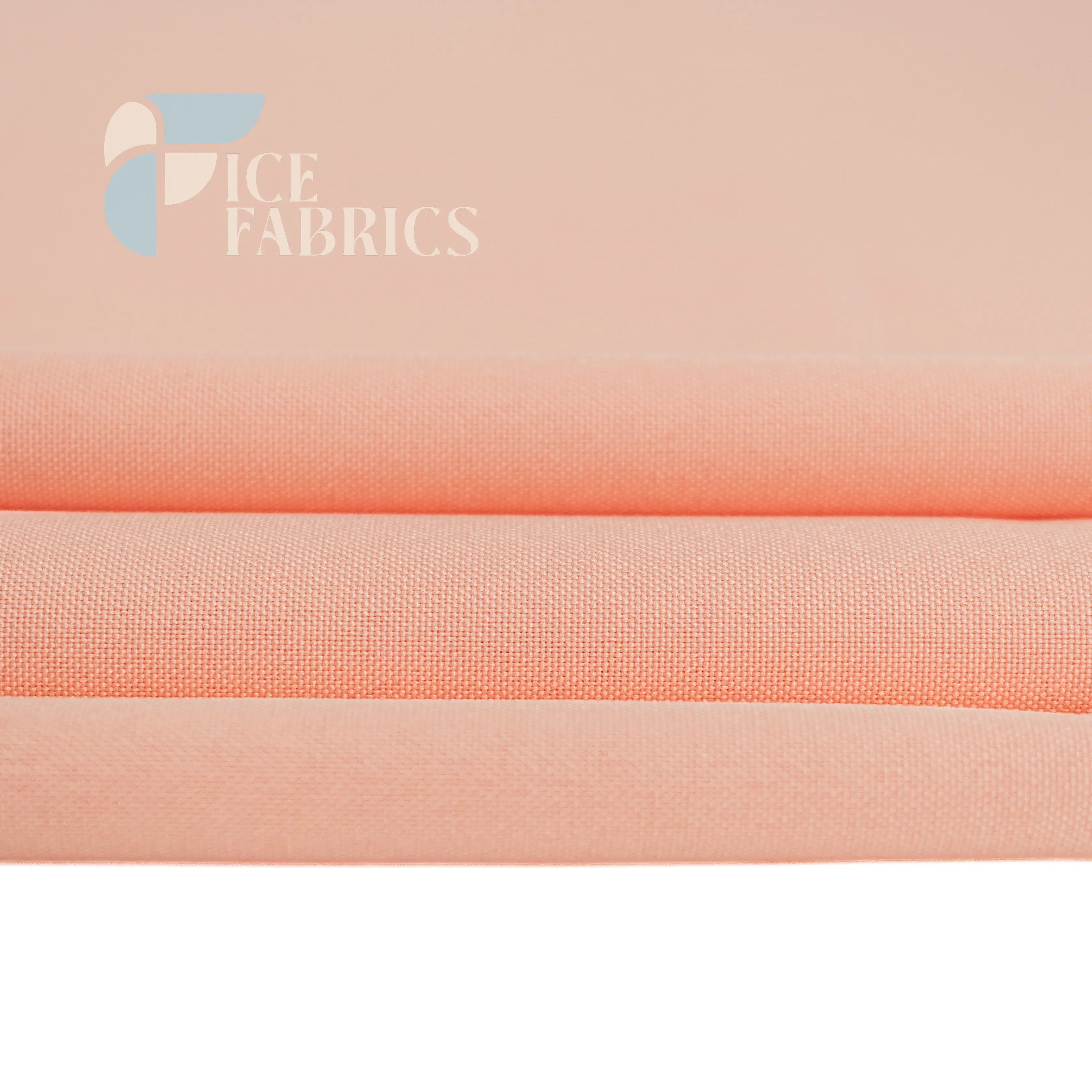 Peach Solid Poly Poplin Fabric By The Yard
