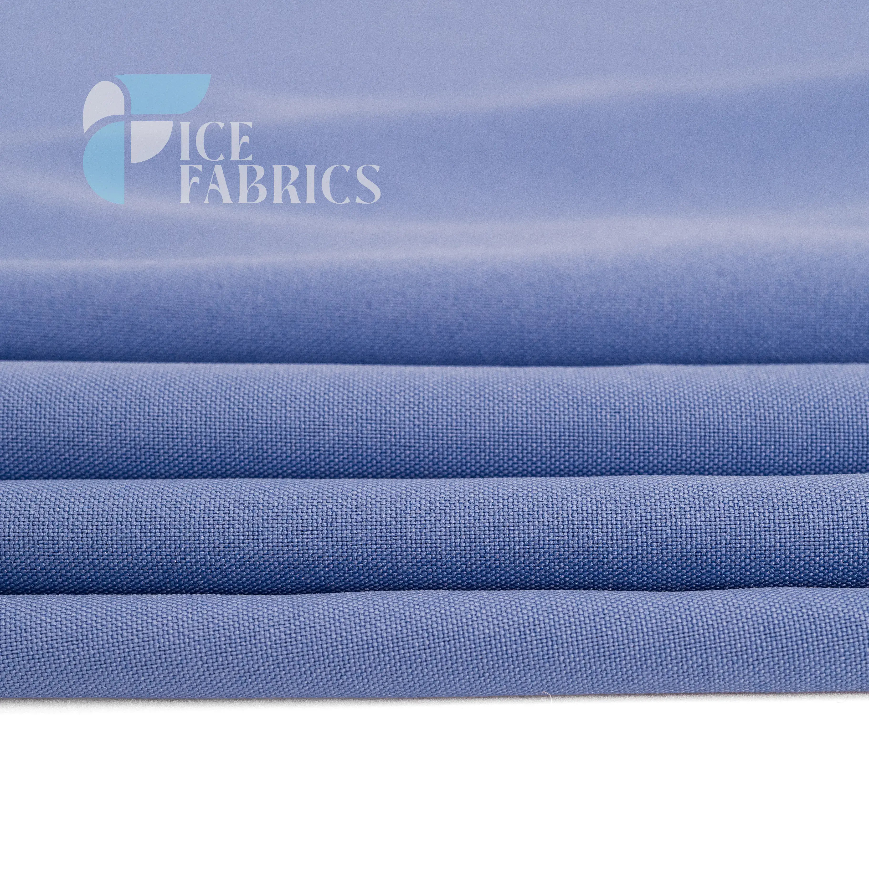 Perry Blue Solid Poly Poplin Fabric By The Yard