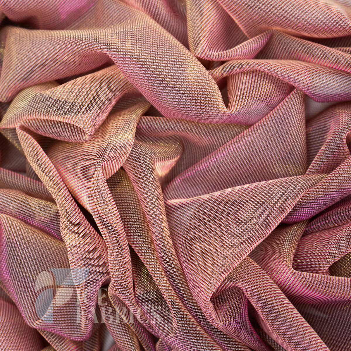 Shimmery Reflective Metallic Mesh Fabric