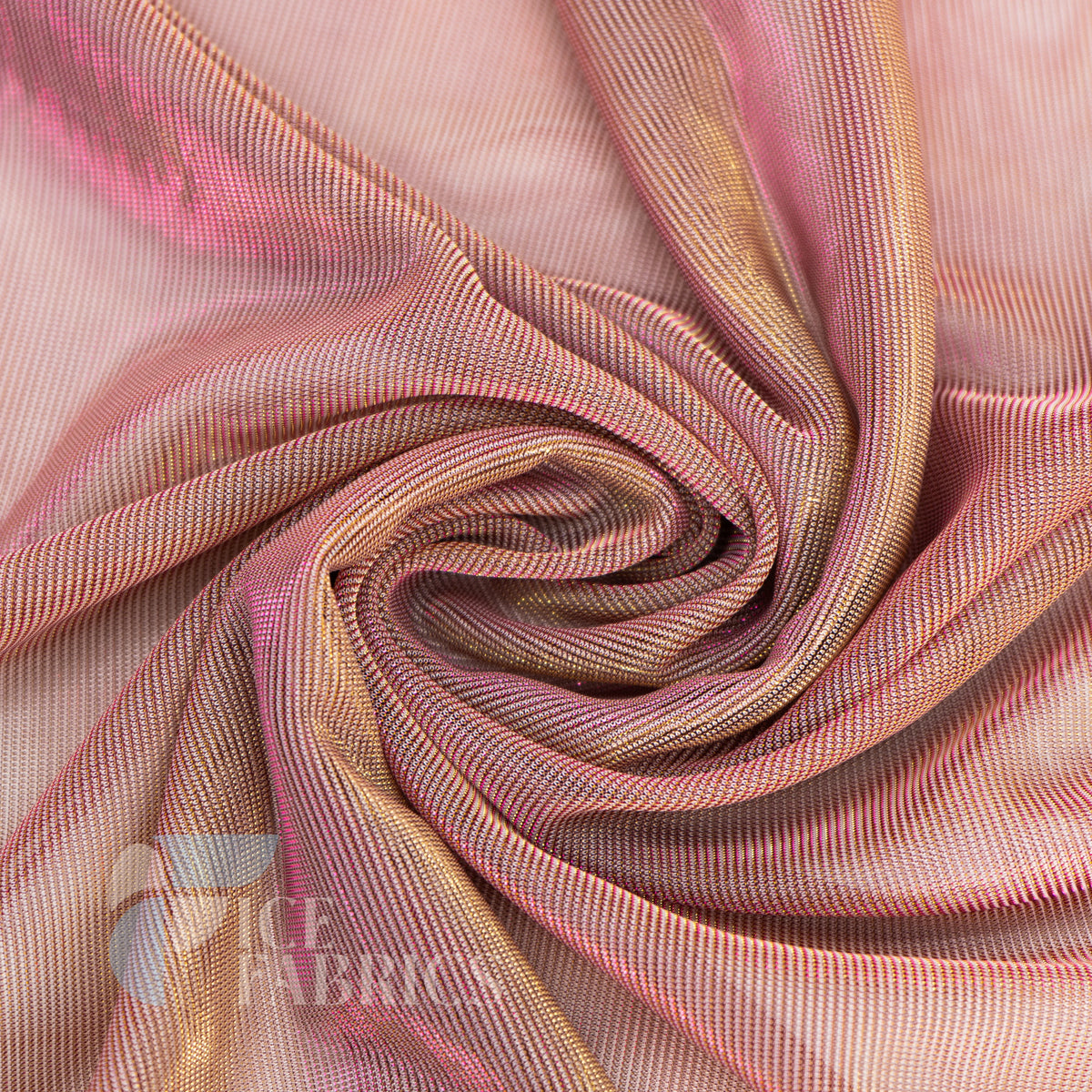 Shimmery Reflective Metallic Mesh Fabric