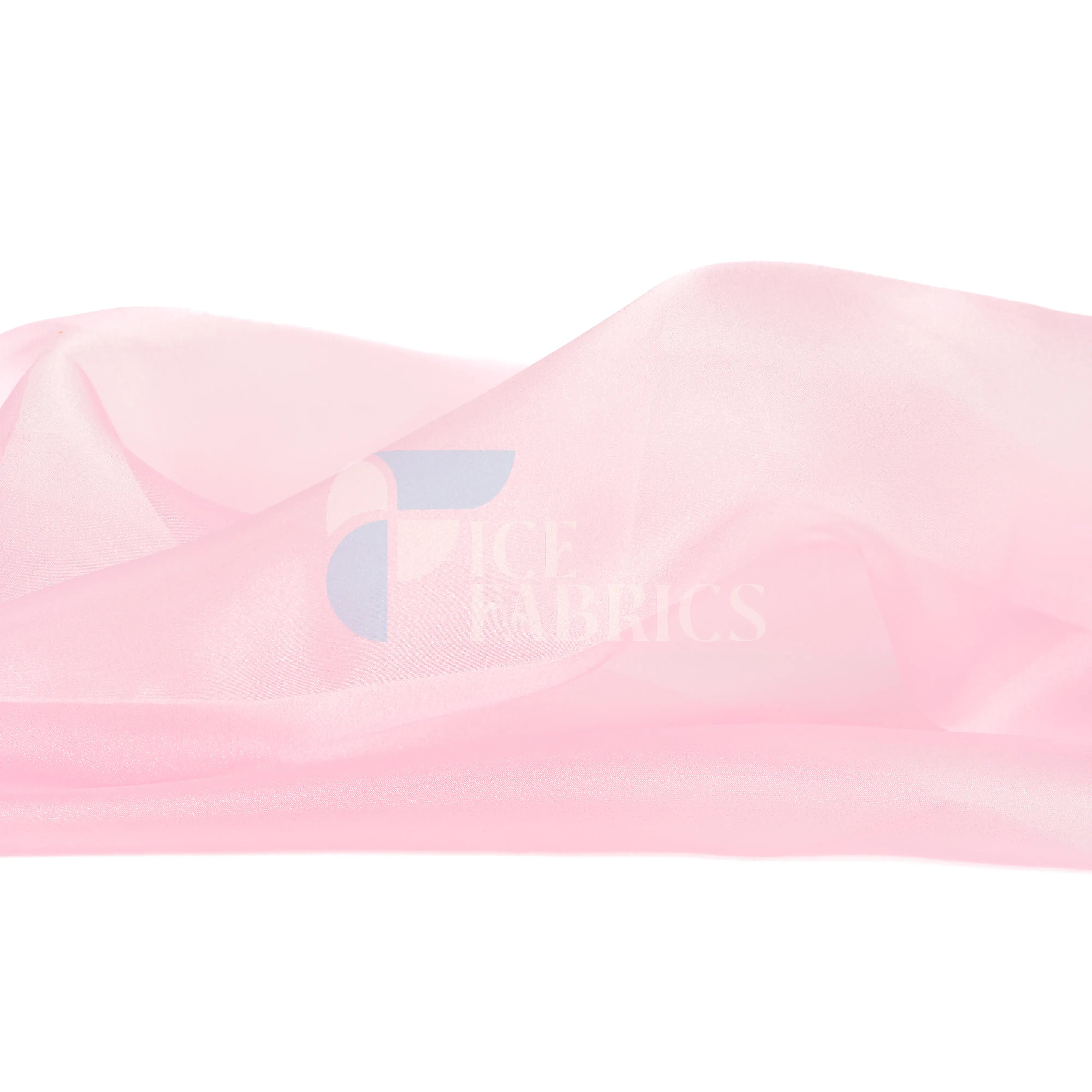 Pink Crystal Sheer Organza Fabric By The Yard