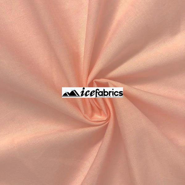 Pink Poly Cotton Broadcloth Fabric By The Yard
