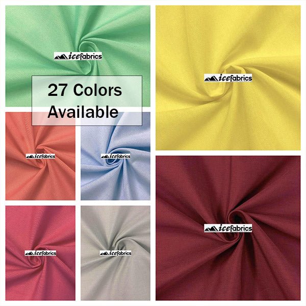 Poly Cotton Broadcloth Fabric by The Yard | Ice Fabrics by The Yard (58 Wide) / Light Blue Poly Cotton Broadcloth Fabric by The Yard | Ice Fabrics by The Yard (58 Wide) / Light Blue