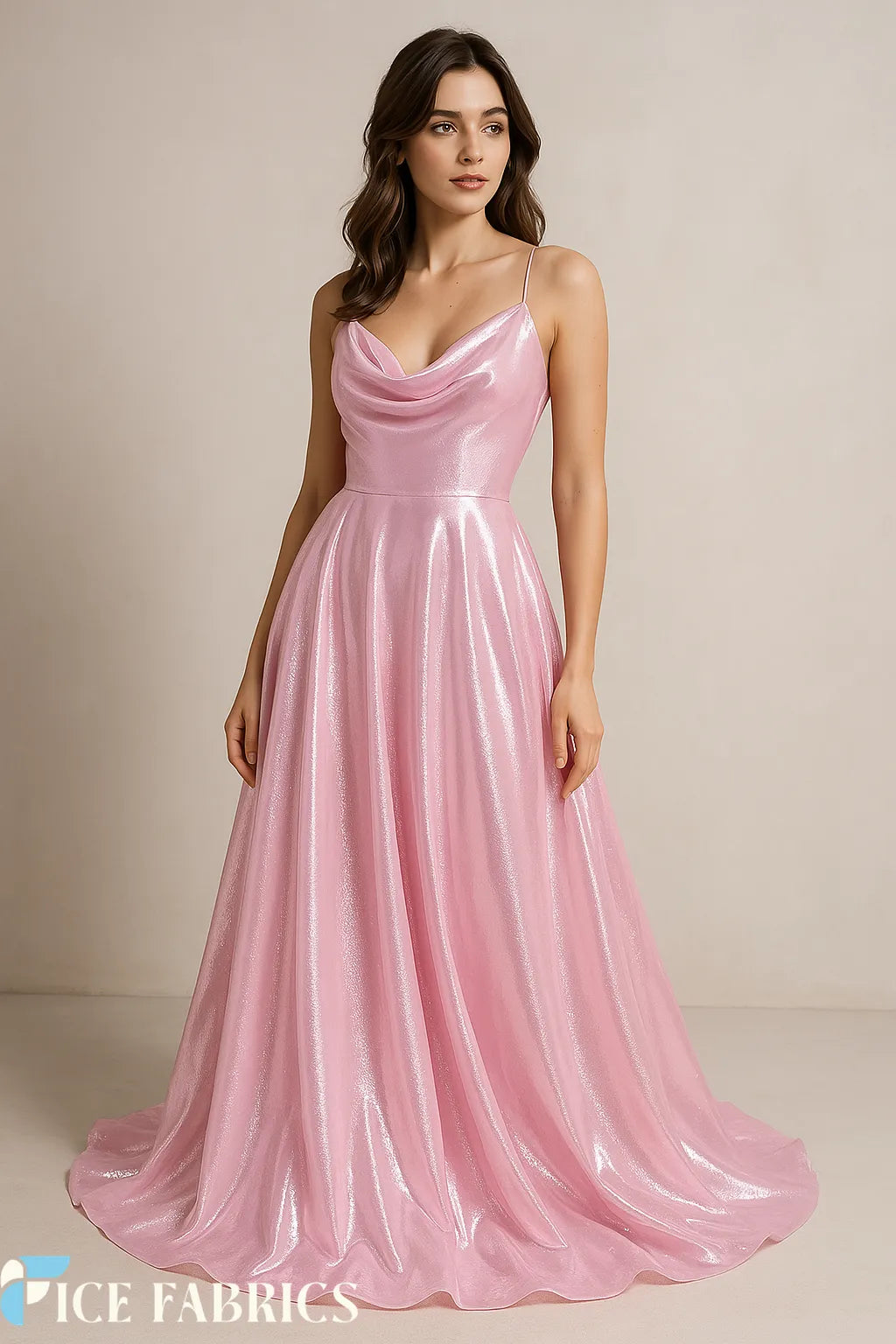 Crystal Reflective Liquid Sheer Chiffon Fabric for dresses