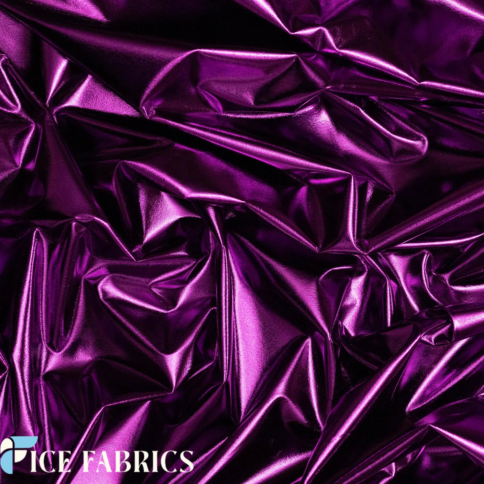 Purple 4 Way Stretch Shiny Spandex Fabric 