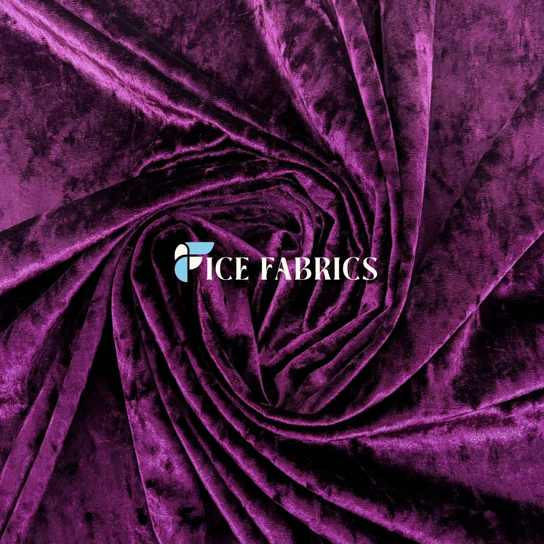 Purple Stretch Crushed Velvet Fabric