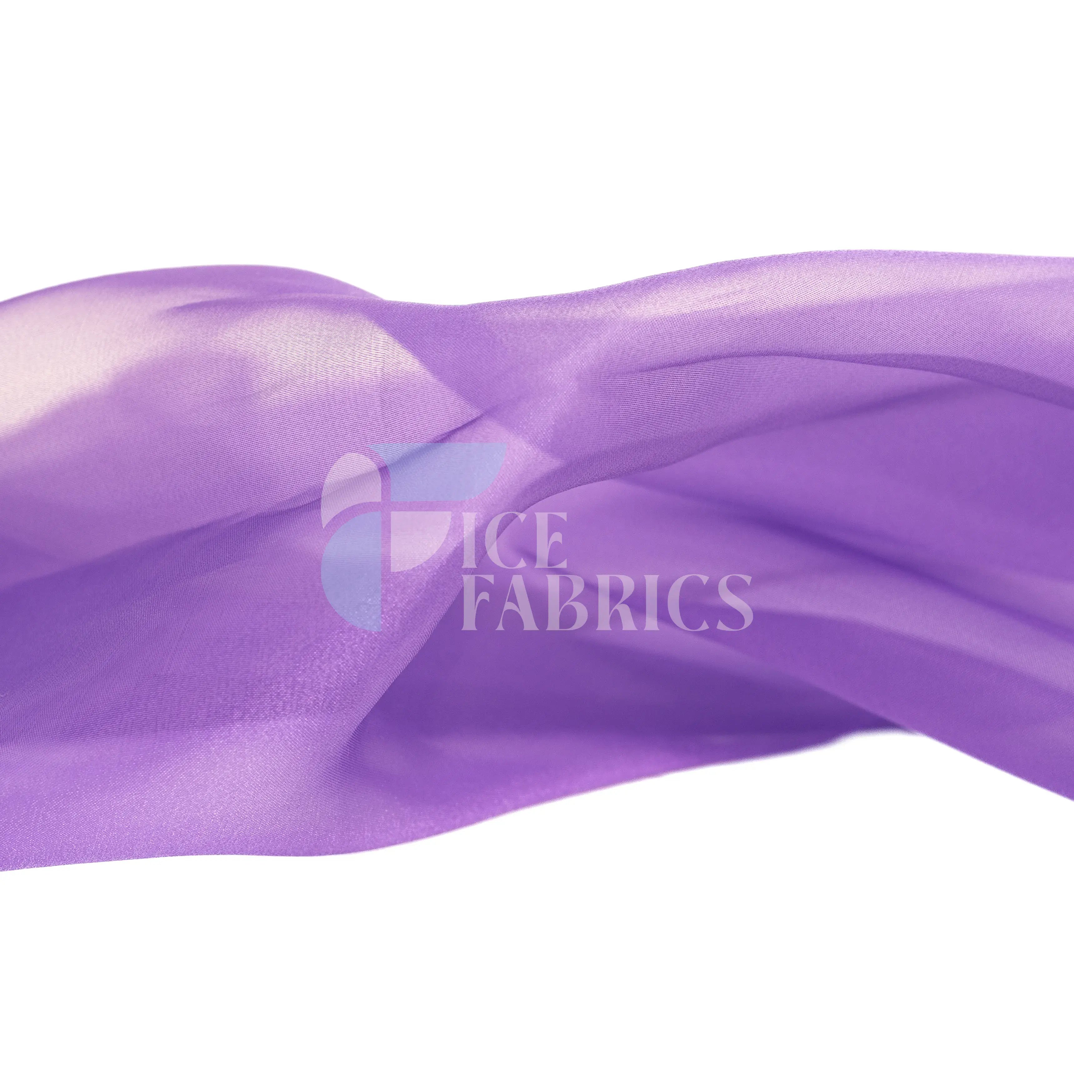 Purple Crystal Sheer Organza Fabric By The Yard